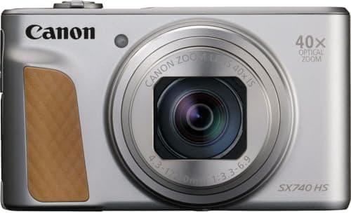 Canon Powershot SX740 HS Lite Edition - Cámara Compacta de 20.3 MP (40 x Zoom Óptico, 4K UHD, DIGIC 8, 5 Ejes, LCD Desplegable, 10 fps, Bluetooth, WiFi) Plata, 110.1 x 63.8 x 39.9 mm