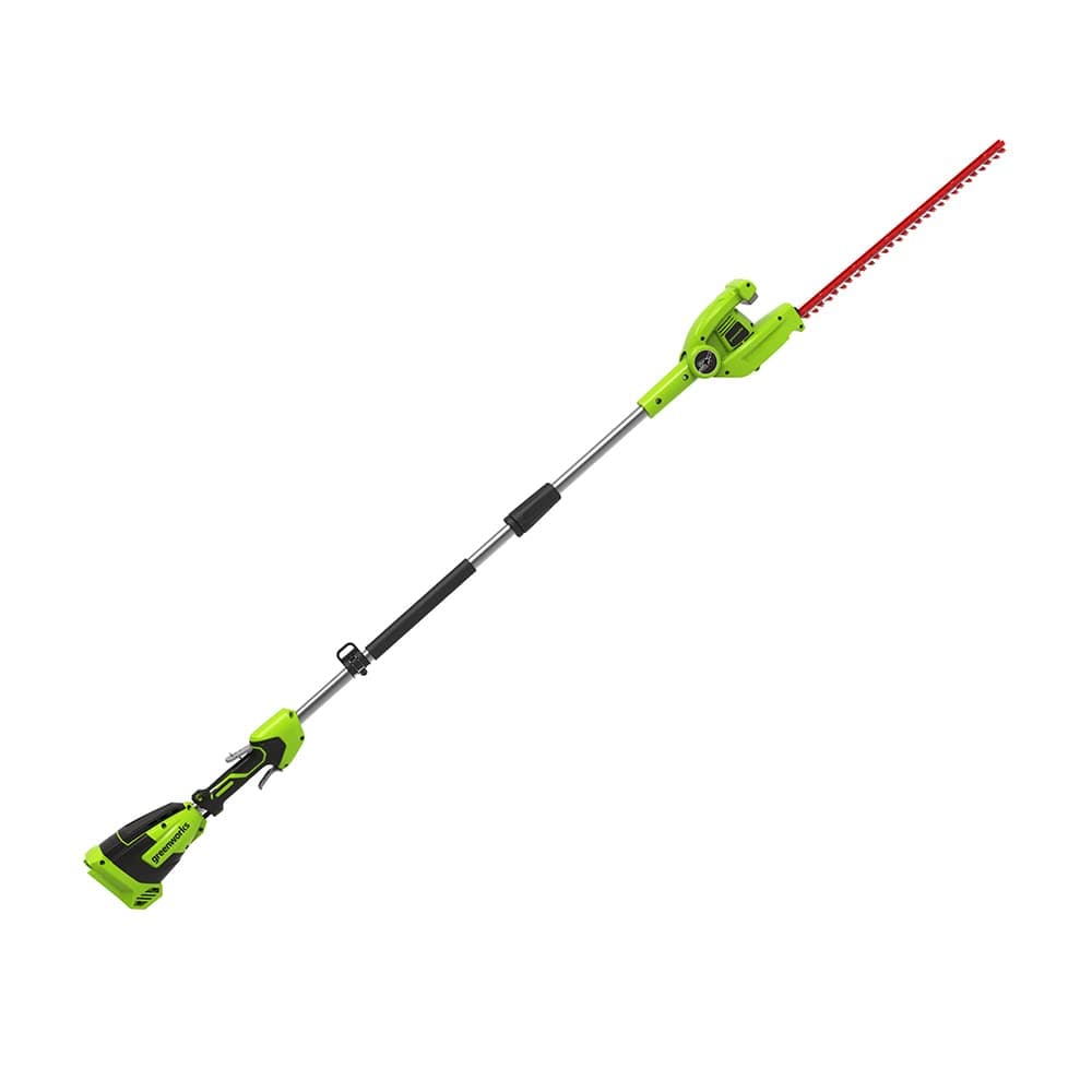 Greenworks G40PHA Taille-Haie à Batterie sur Perche, Lames Double Action 51 cm, Coupe jusqu'à 18 mm Épaisseur Branche, Tête Pivotante 125°, 3000 tr/min SANS Batterie 40V ni Chargeur, Garantie de 3 Ans