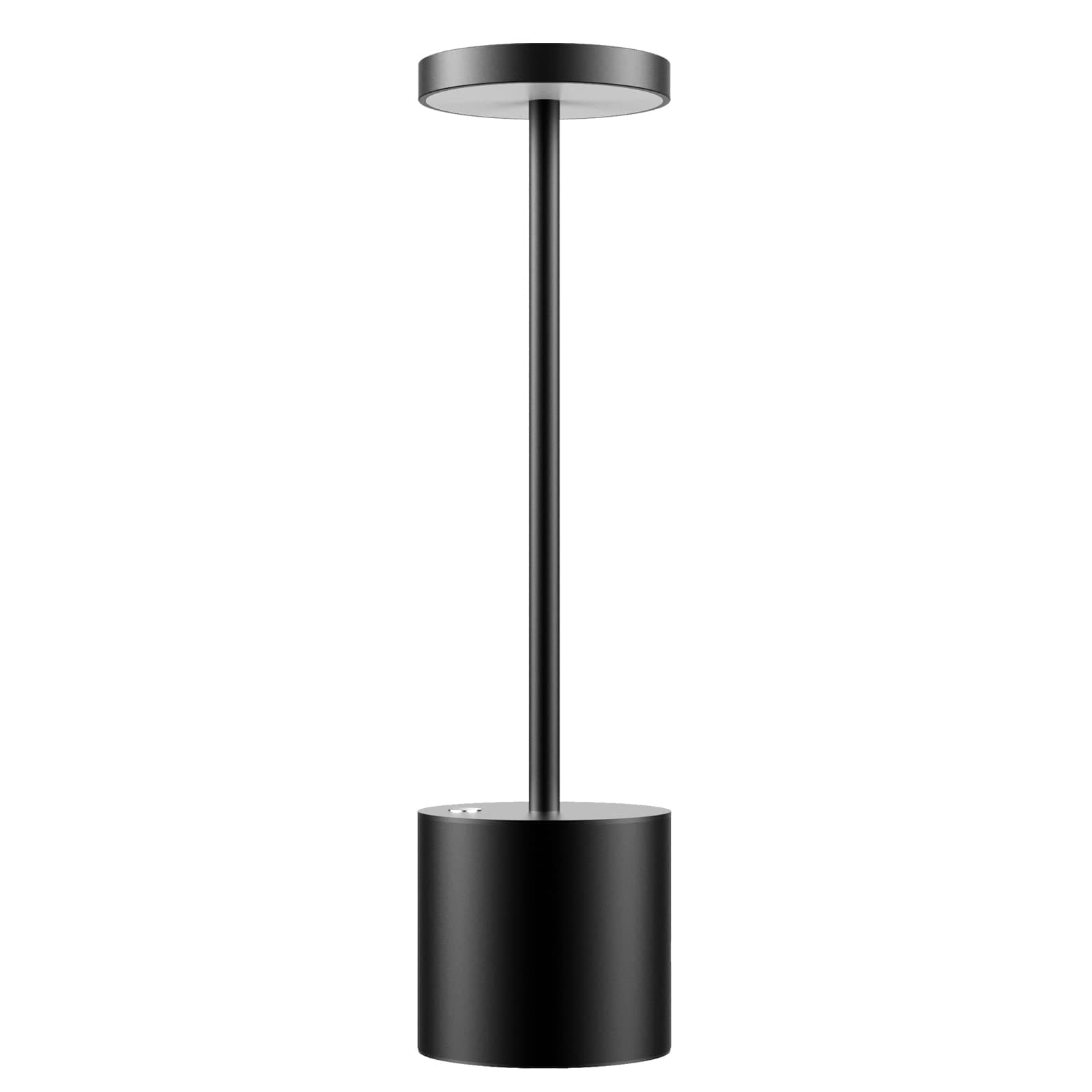 HYMZP Lámpara de Mesa Inalámbrica, Lámpara de Mesa LED Recargable de 5000mAh,Regulable, Lámpara de Metal, Para el Comedor, el dormitorio, el exterior （Negro