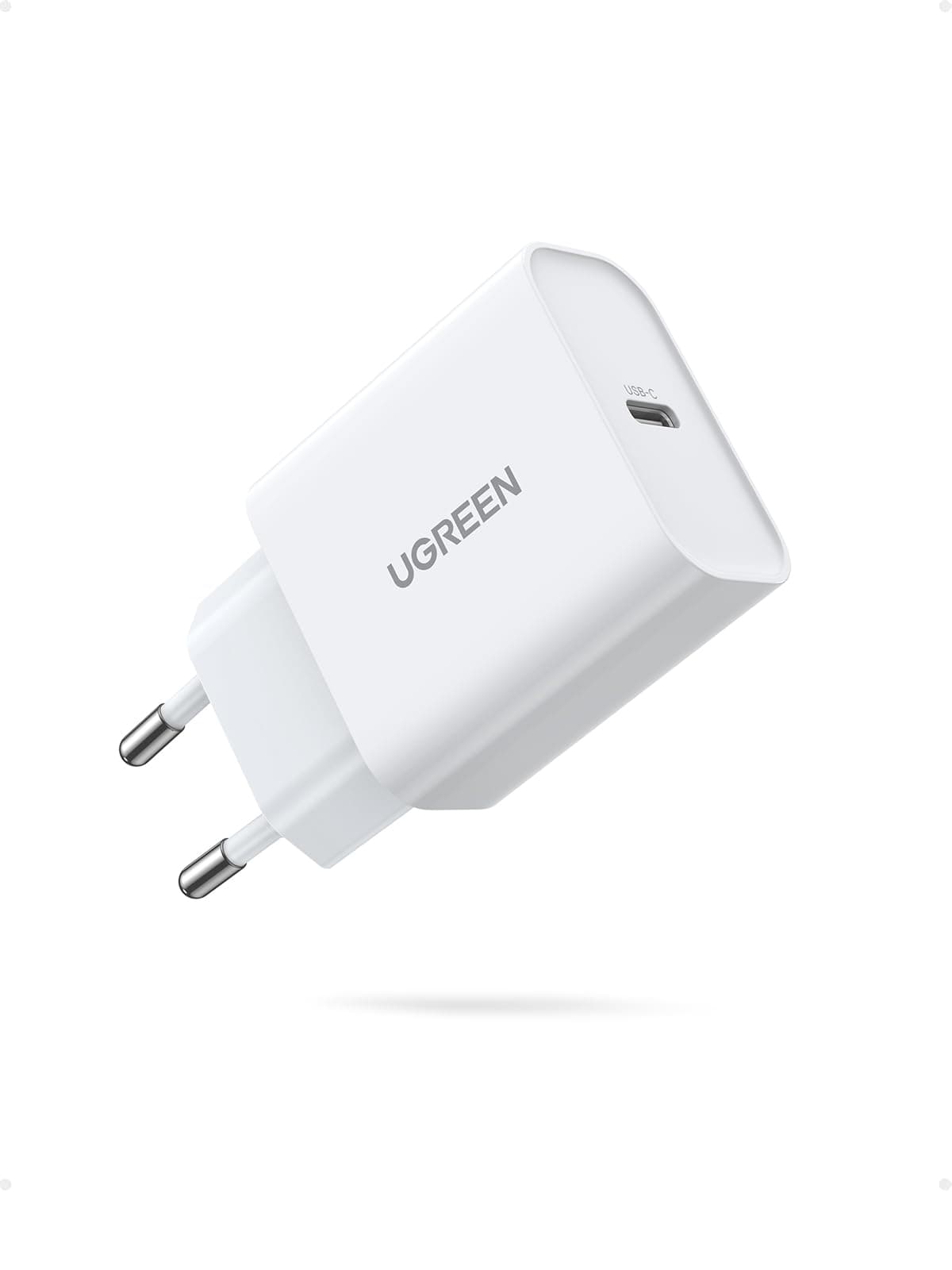 UGREEN USB C Ladegerät, USB-C Netzteil, 20W Schnellladegerät für iPhone 17, 17 Pro, 17 Pro Max, 16, 15, 14, 13, 12, iPad, Galaxy S25, S24, S23, Pixel, pd 3.0 Charger Adapter USB c Stecker (weiß)