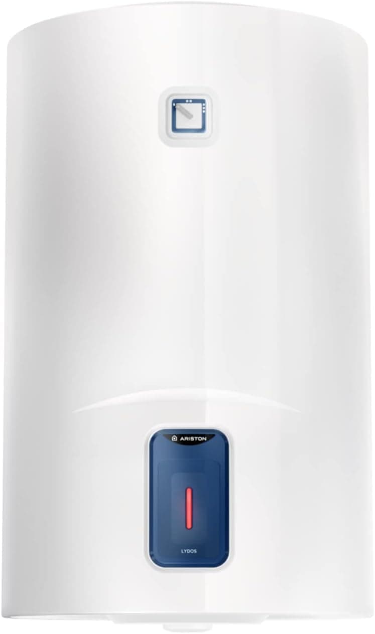 Ariston Lydos R - Termo Eléctrico 50 Litros, Calentador de Agua Eléctrico Vertical con Regulación Externa + Titanio en Depósito 48x45x56,8, Calentadores Instalación en España Eficiencia C Rango (A+/F)