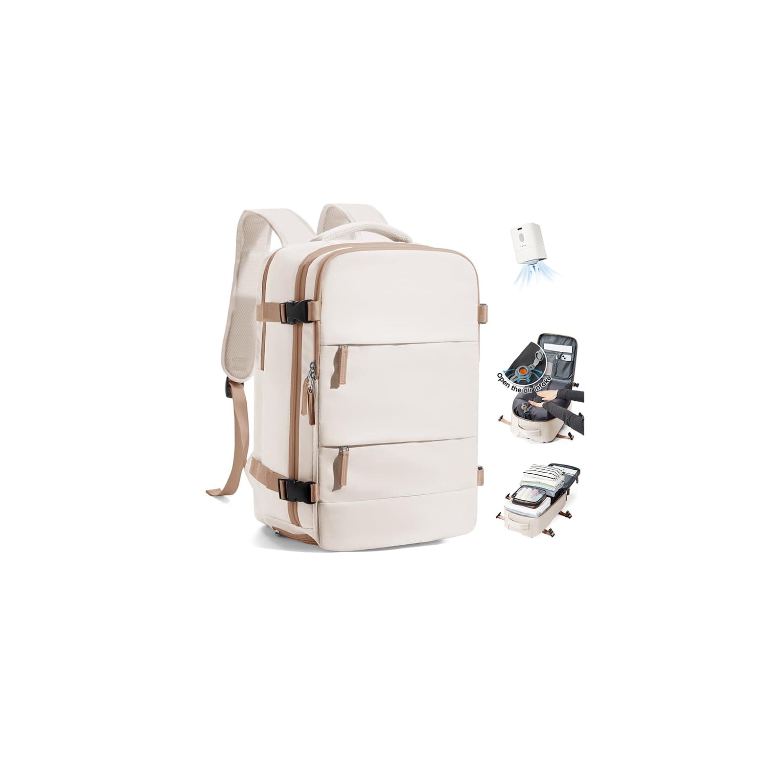 SZLX Mochila al Vacio con Bomba Equipaje de Mano 40x30x20 Ryanair Vueling Wizzair Easyjet Mochila Viaje Cabina Avion 40x20x25 Ryanair Mujer Mochila de transporte Impermeable para Computadora Portátil