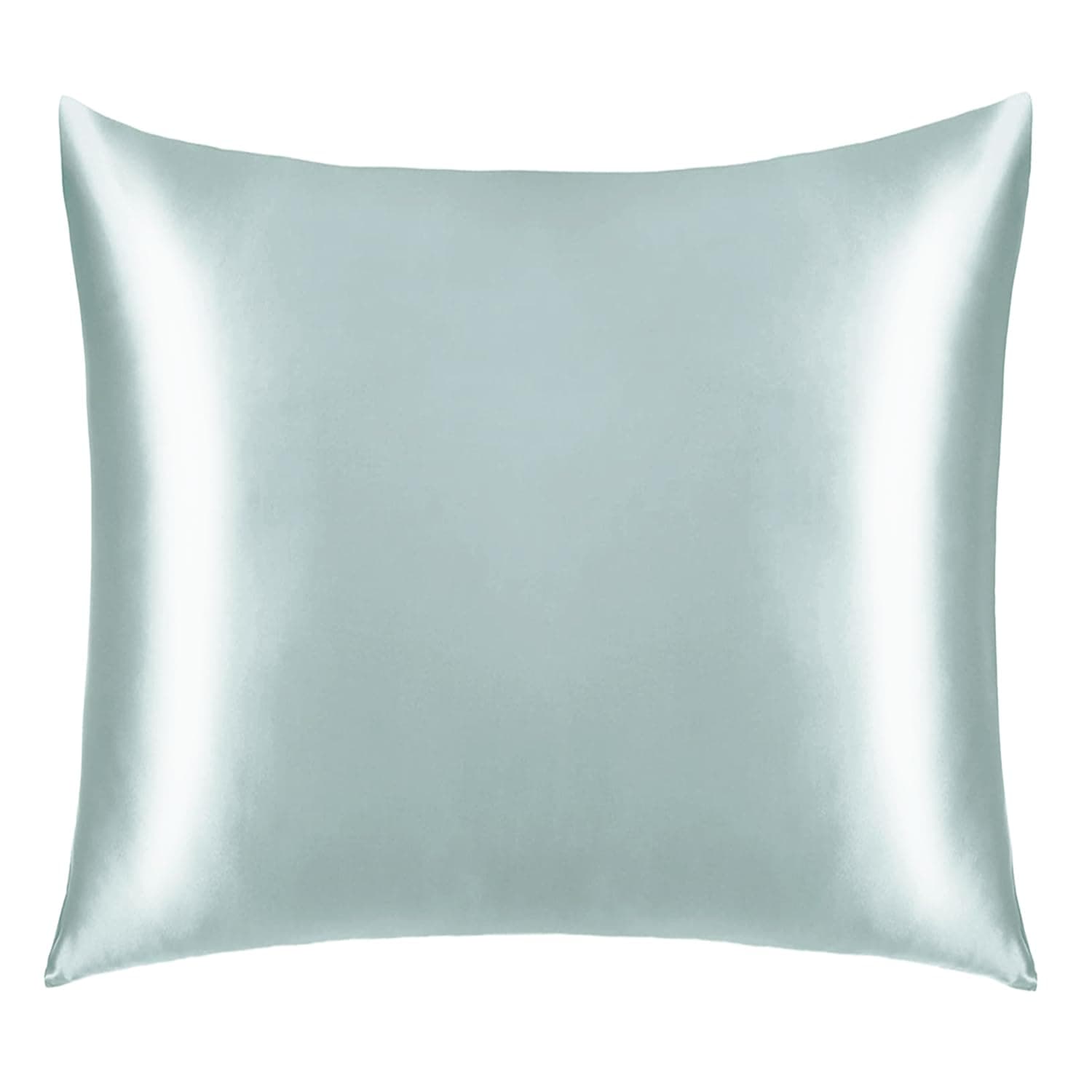 Ravmix Taie d'oreiller en Soie, 100% Soie Naturelle de mûrier 21 Momme Certifiée Oeko-TEX® Bienfaits Cheveux et Peau, avec Fermeture éclair cachée, 1 unité, 65x65 cm, Bleu Turquoise