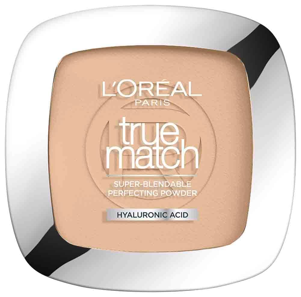 L'Oréal Paris Puder Make up, Mattierendes Kompaktpuder mit LSF 8, Inkl. Spiegel und Schwamm, True Match Puder, Nr. 2.N, 9 g