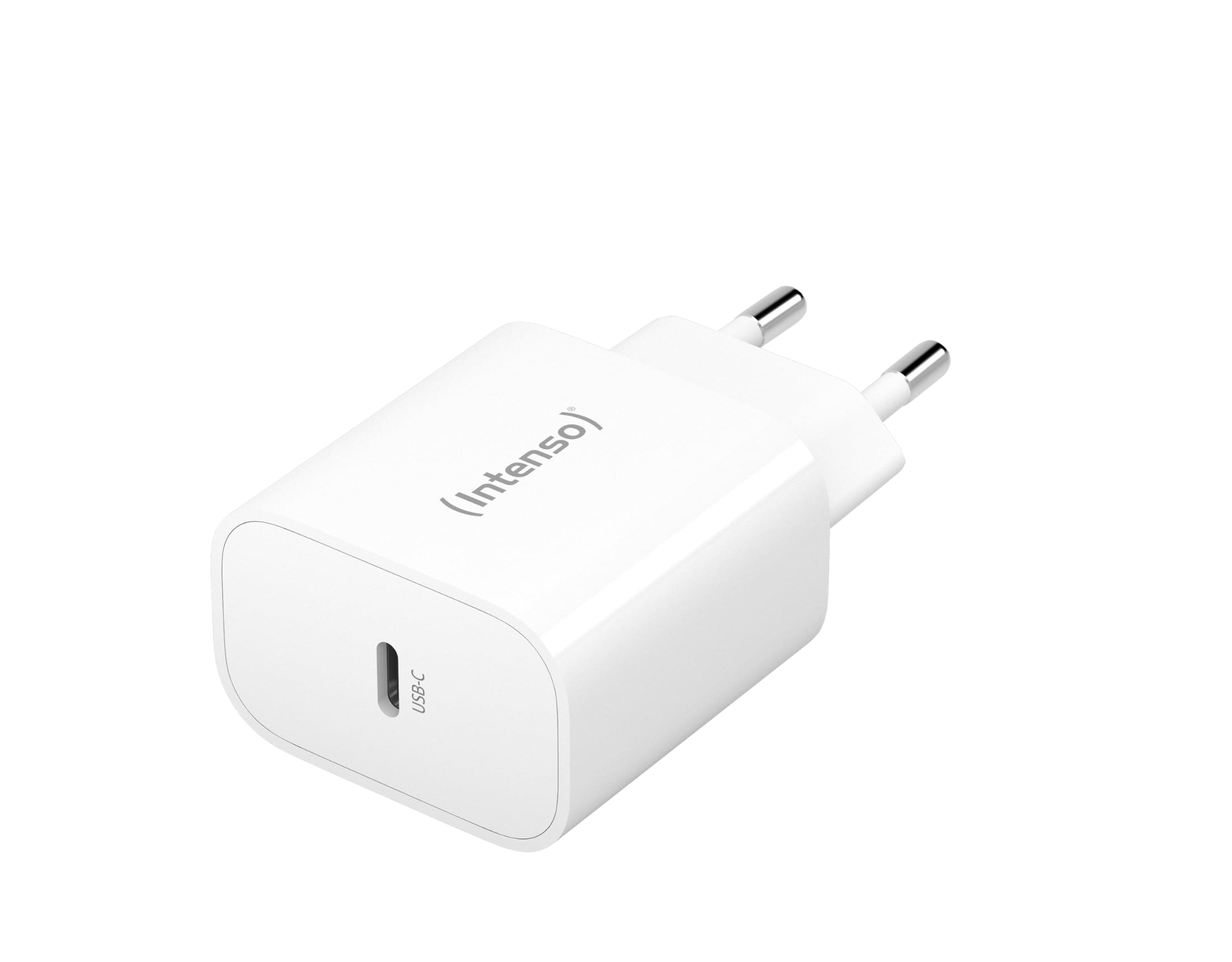 Intenso 20W USB-C Ladegerät mit Power Delivery (PD 3.0) & PPS – Schnellladegerät mit EU-Stecker – USB-C Netzteil kompatibel mit iPhone 15/16/17, Samsung Galaxy, Google Pixel, weiß