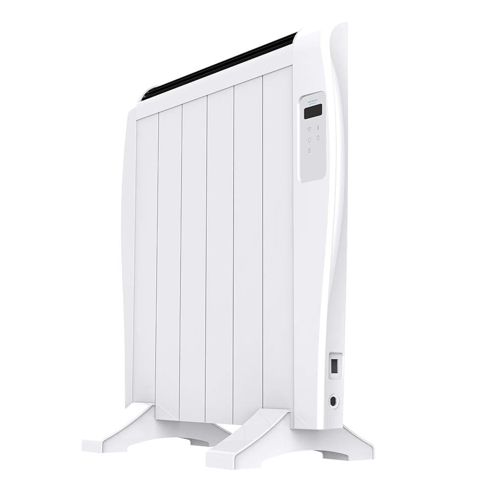 Cecotec Radiador Eléctrico 6 Elementos Ready Warm 1200 Thermal Connected | 900W, Wi-Fi, Pantalla LED, Mando a distancia, Temporizador Programable, Selección de Temperatura, Cobertura de 10m²