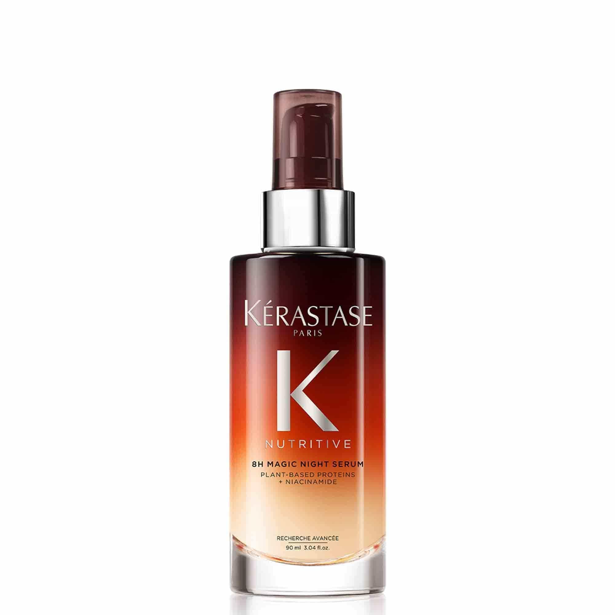 KERASTASE Nutritive - 8H Magic Night Serum Cheveux - Nourrit et Protège de L'Humidité - +98% de Force - +40% de Brillance - Protéines Végétales et Niacinamide - Texture Crème - Cheveux Secs