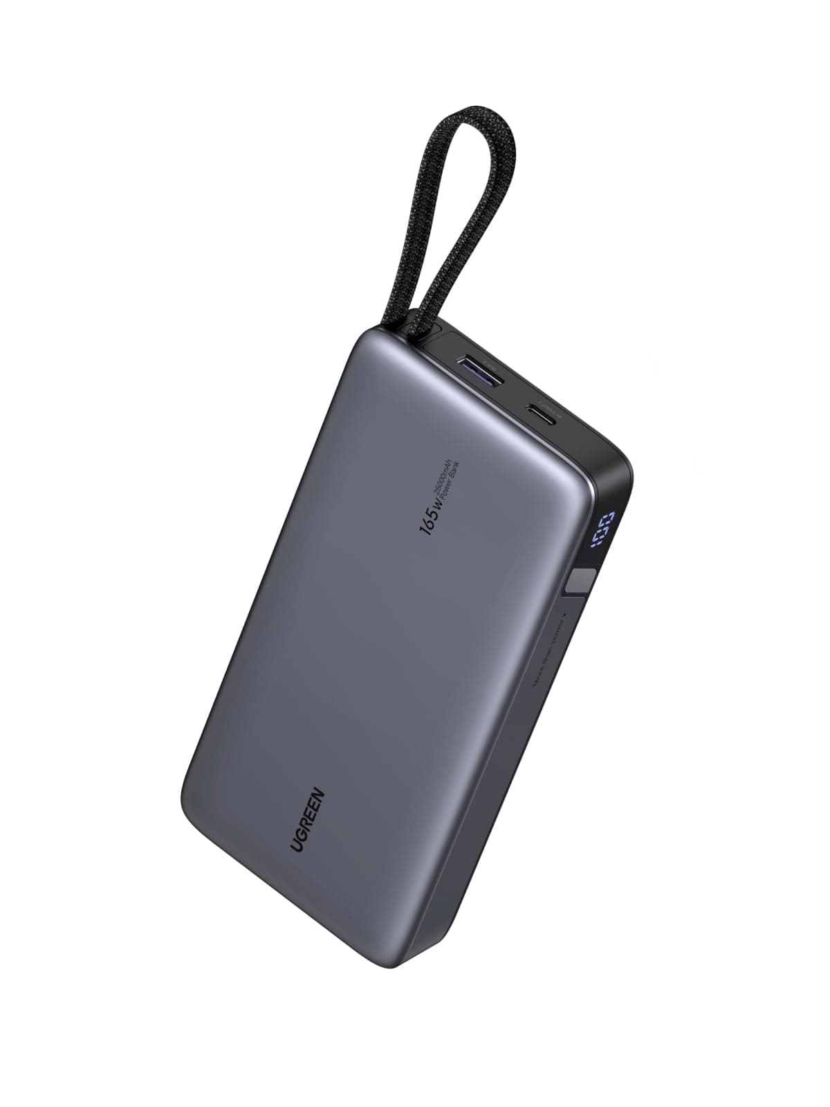 UGREEN Nexode 165W Power Bank 25000mAh Batería Externa Carga Rápida PD3.1 140W 2 Cable USB C Integrado Cargador Portátil PC LED Compatible con iPhone 17 16 15 14 Galaxy S25 S24 A56 A16 MacBook iPad