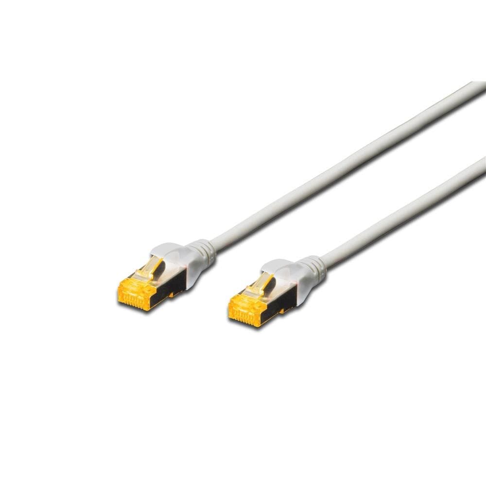 DIGITUS Câble LAN Cat 6A - 20m - RJ45 Câble réseau - S/FTP Blindé - Compatible Cat-6 & Cat-7 - Gris