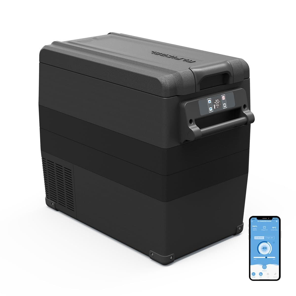 Alpicool NCF55 50L Nevera Portátil Eléctrica Refrigerador de Coche 12V 24V mini frigorífico CA 220v para Hogar, Camping, Viajes, Automóvil, 20ºC a 20ºC