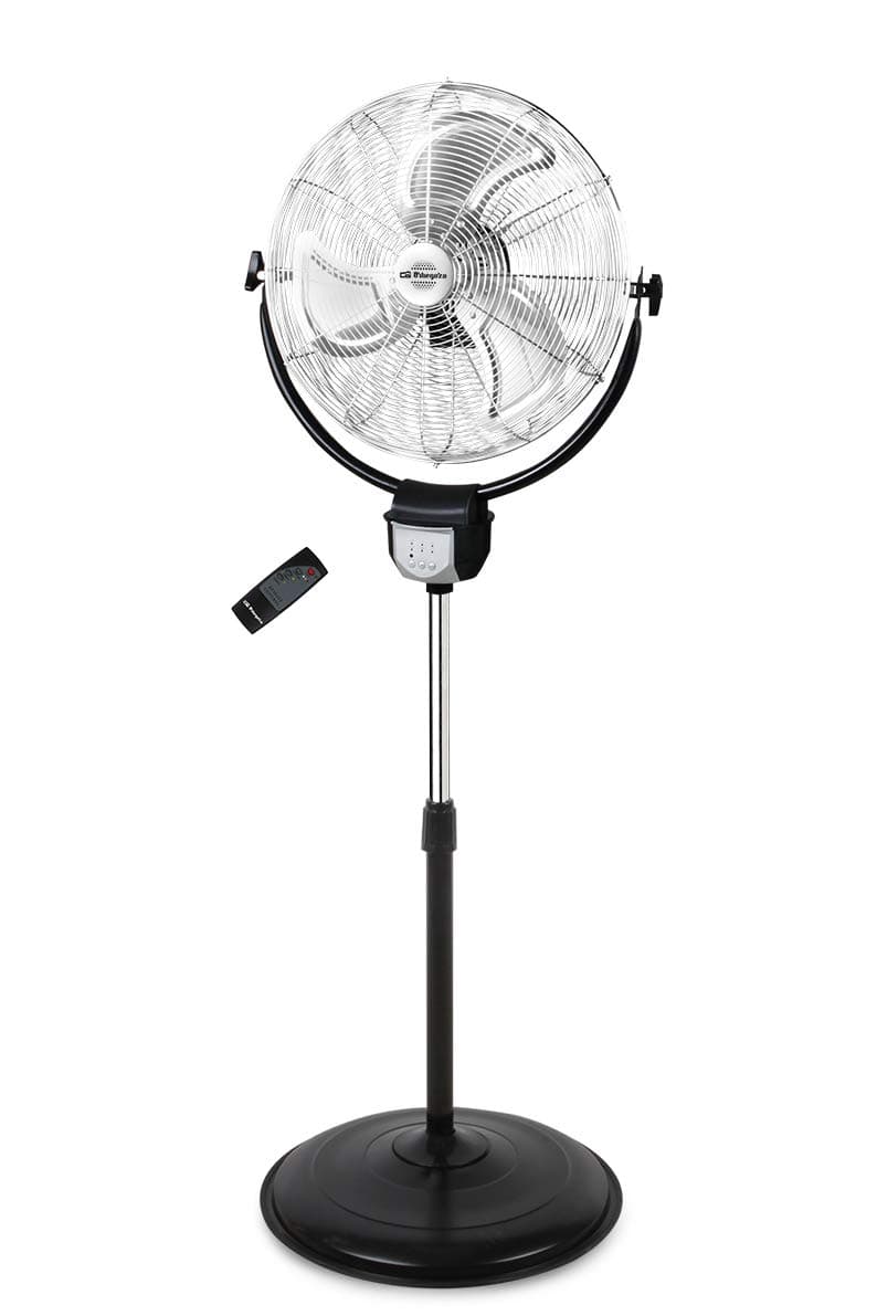 Orbegozo PWS 3050 - Ventilateur industriel 2-en-1, sur pied et mural, fonction oscillante, télécommande, 50 cm de diamètre, 3 vitesses, hauteur réglable jusqu’à 140 cm, 120 W de puissance