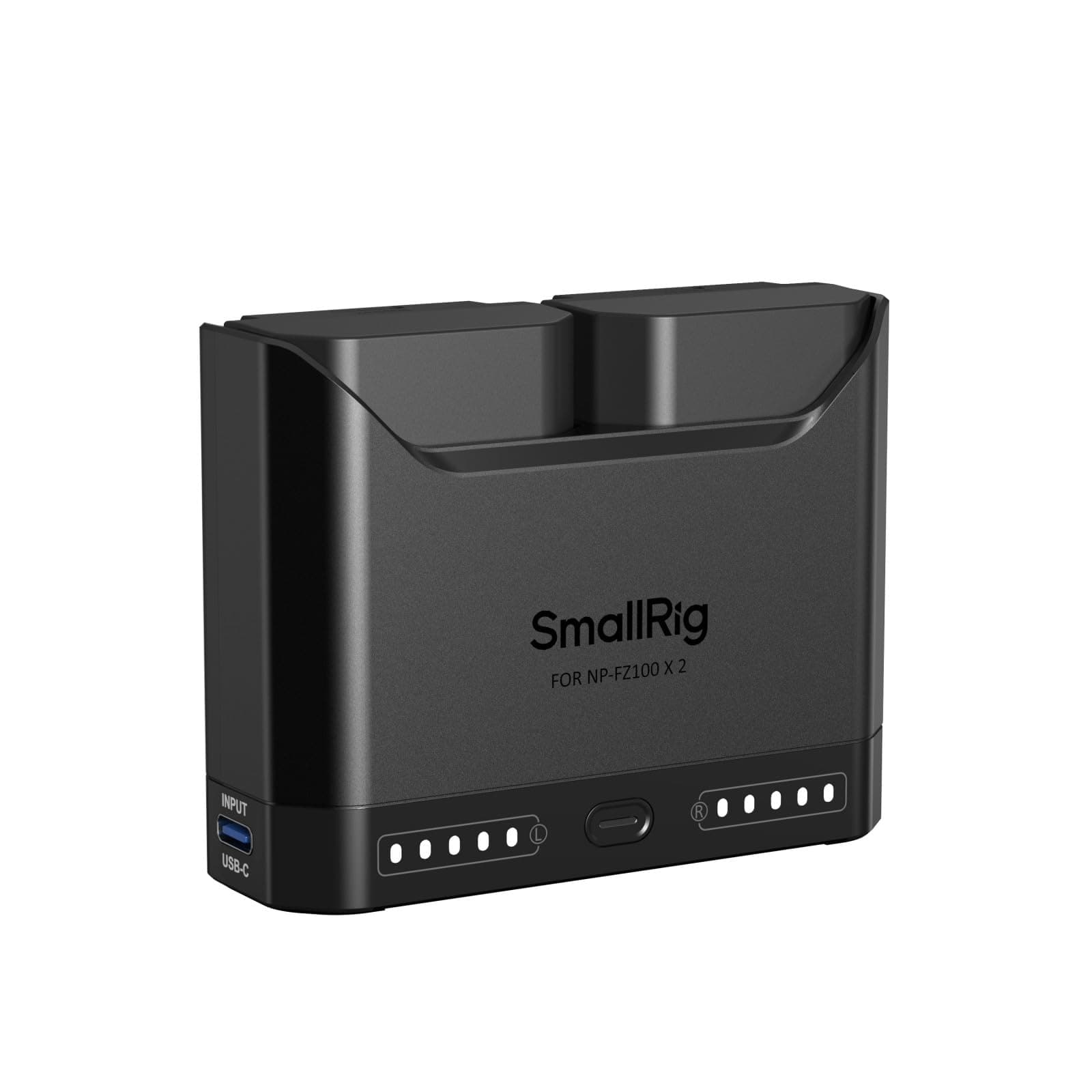 SMALLRIG NP-FZ100 Set di batterie per Sony, caricabatterie per fotocamera a doppio slot da 22,5 W con batterie da 1940 mAh, compatibile con per Sony A7III A7IV A6700 FX3 FX30 A9 A7C A7CII A7RIII -5483