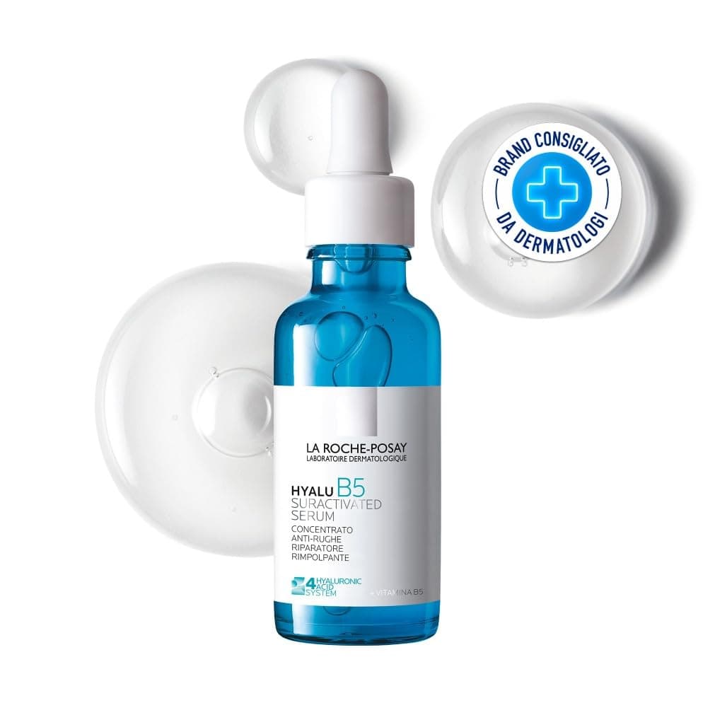 La Roche Posay Hyalu B5 Siero Concentrato Anti-Rughe, Adatto a tutti i Tipi di Pelle e Fototipi, Effetto Rivitalizzante, Pelle Rimpolpata, Con 4 Tipi di Acido Ialuronico e Routine Correlate