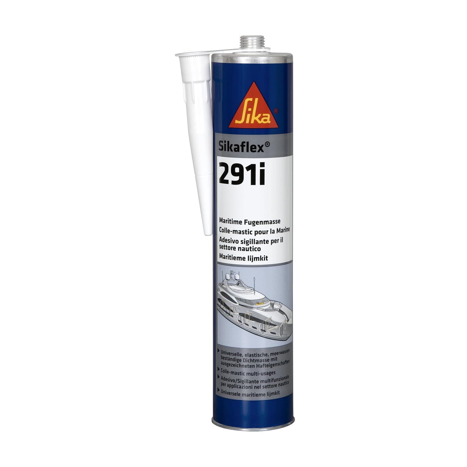 Sika – Dichtstoff – Sikaflex-291i Stahlgrau – ideal für den Marinebereich – hochelastisch und überlackierbar – geruchsarm – 300 ml