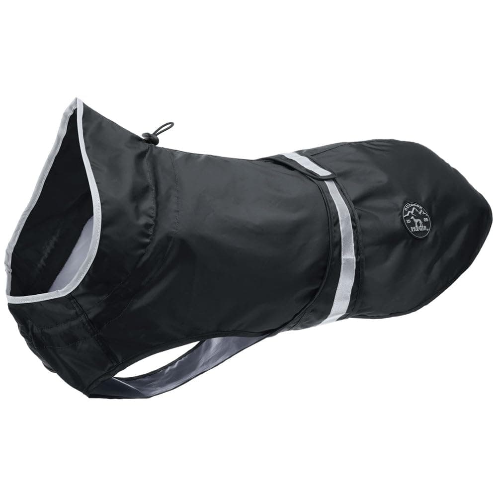 HUNTER Hunde-Regenmantel UPPSALA RAIN, Farbe: schwarz, wind- & wasserfest, anpassbarer Bauchgurt, reflektierend, elastische Beinschlaufen, kompakt verstaubar, leicht zu reinigen, waschbar, Größe: 65