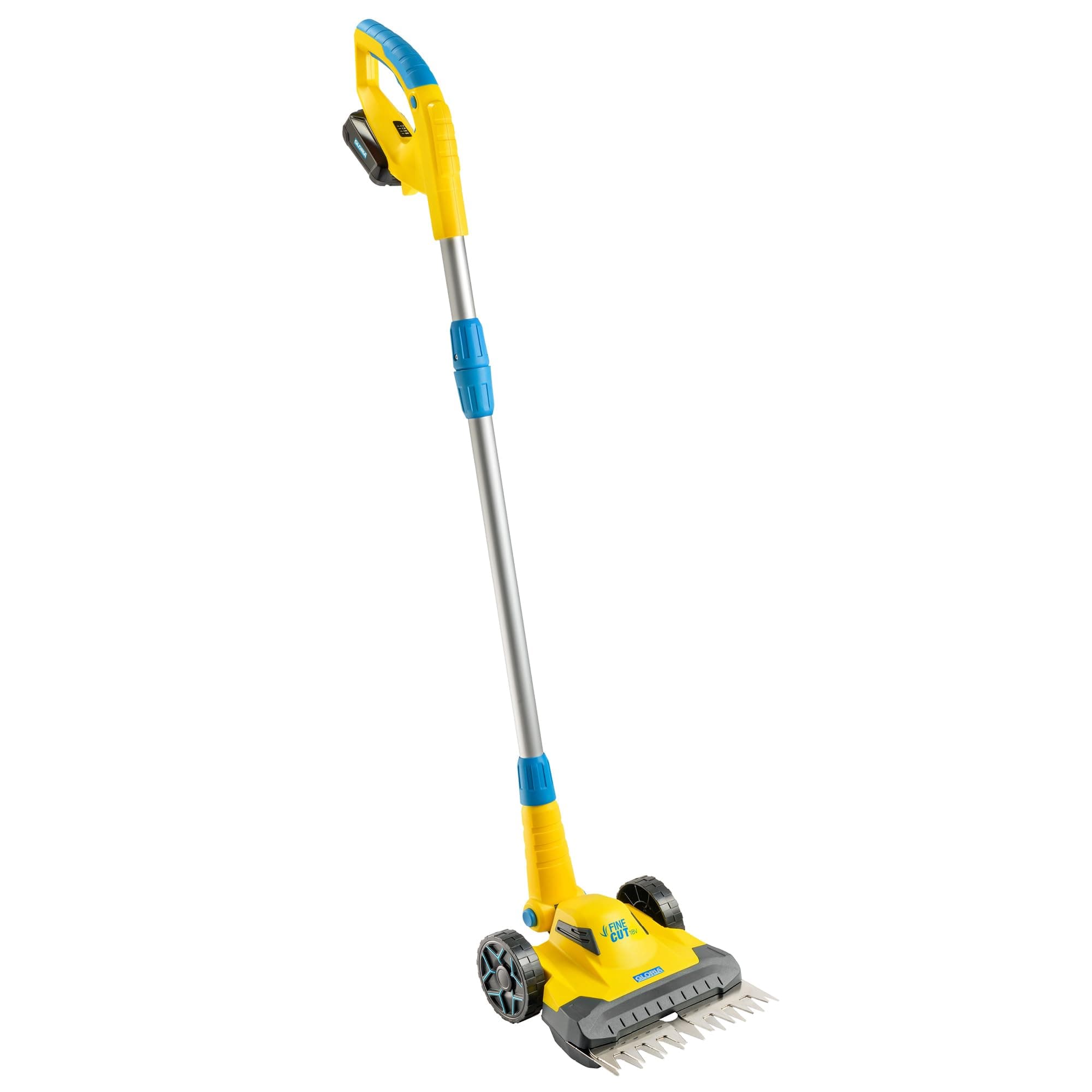 GLORIA Coupe-Bordures et Tondeuse de Finition sans Fil FineCut 18V Set | Complément Idéal du Robot Tondeuse, Gazon, Bordures & Petits Jardins | Inclus Batterie et Chargeur Bosch 18V
