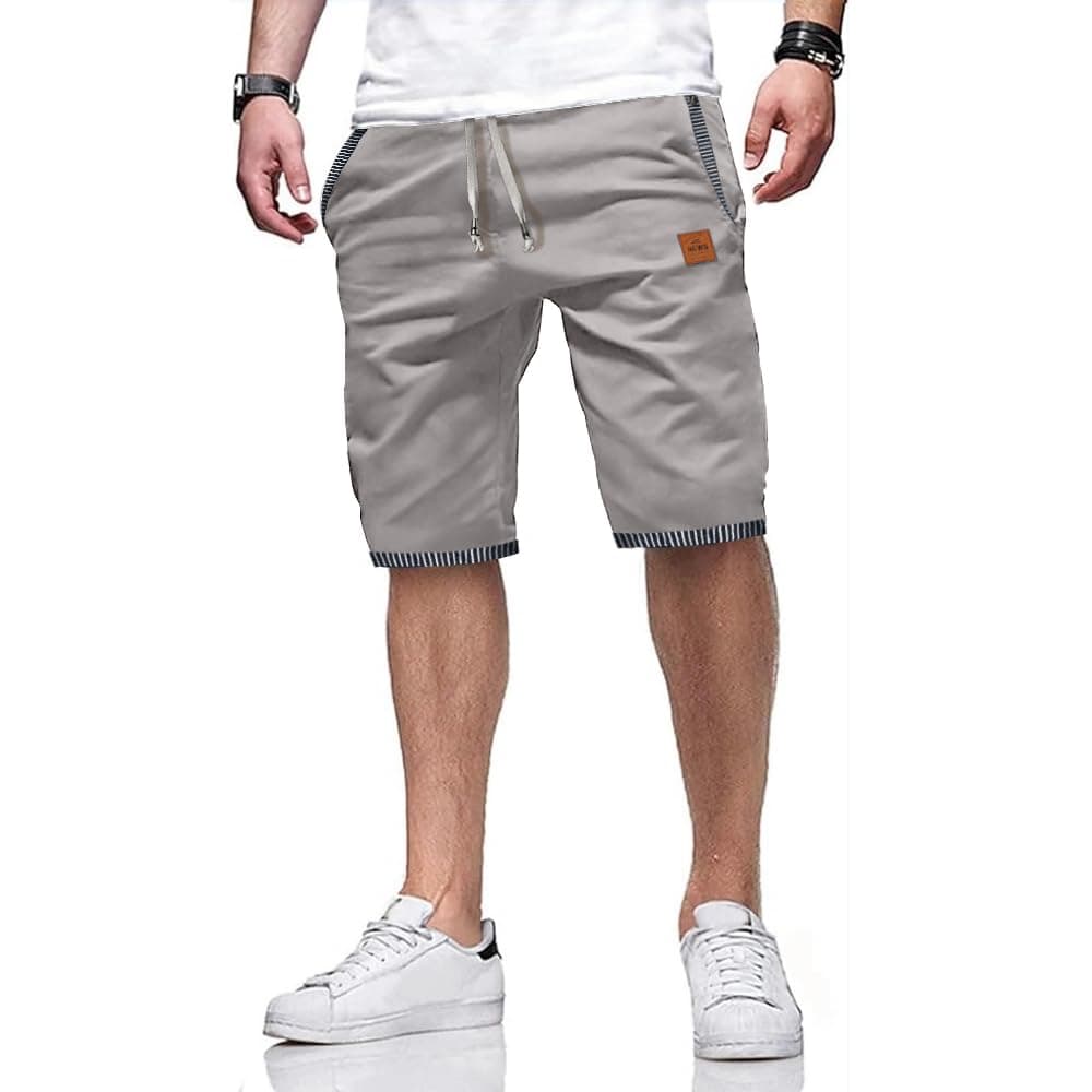 ZOXOZ Pantalones Cortos Hombre Algodon Verano Shorts con Bolsillos