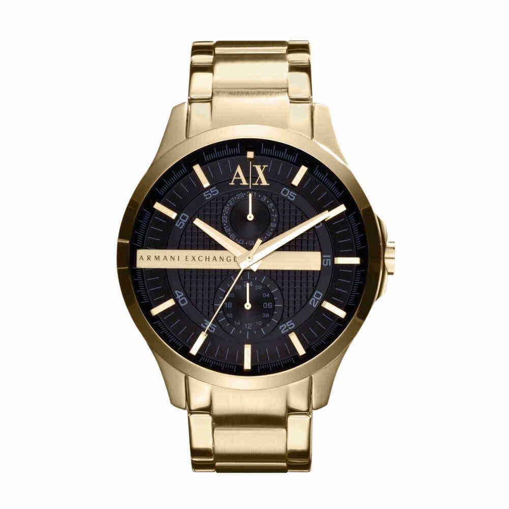 Armani Exchange Relojes de Hombre, Movimiento de Cuarzo multifunción y Caja de 44 mm con Correa de Acero Inoxidable