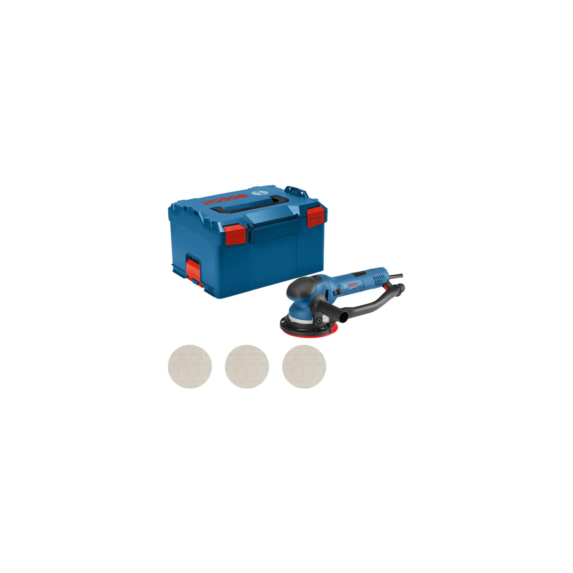Bosch Professional Exzenterschleifer GET 75-150 (750 W, Schleifteller-Ø: 150 mm, in L-BOXX), Solo