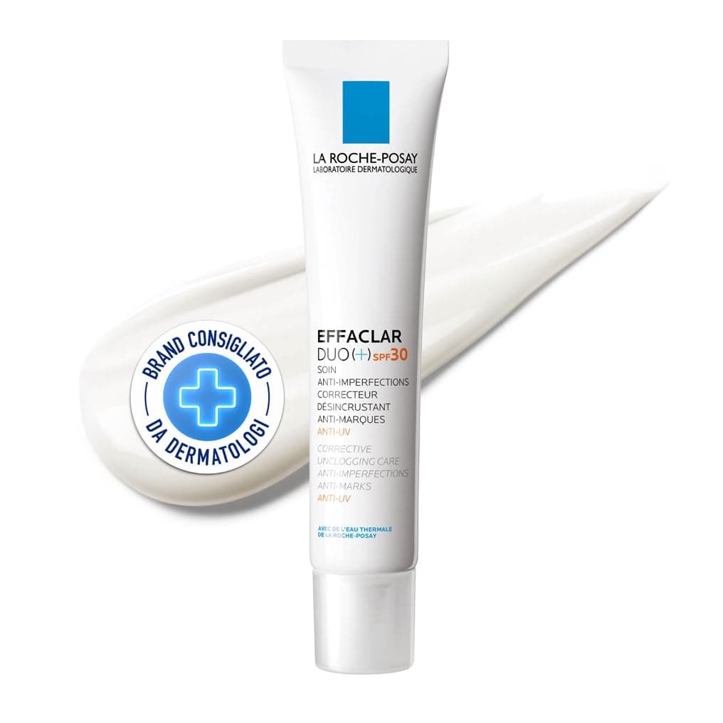 La Roche Posay Effaclar Duo (+) SPF30, Trattamento Correttivo Purificante con Protezione Anti-UV, Per Pelli Grasse o a Tendenza Acneica, Riduce Segni e Imperfezioni, Con Niacinamide e Procerad, 40 ml