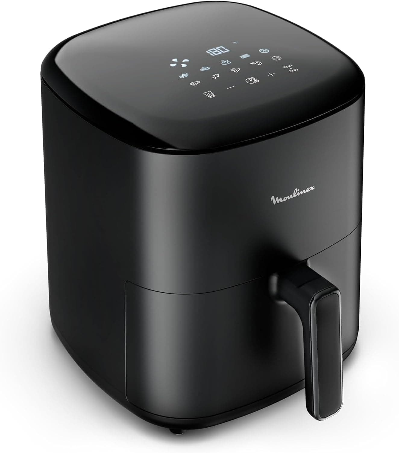 Moulinex Easy Fry Max 5L, Freidora aire para cocinar en poco tiempo, ahorro energético hasta 70%, panel control intuitivo, 10 programas automáticos, para 6 personas, recetario digital, EZ2458