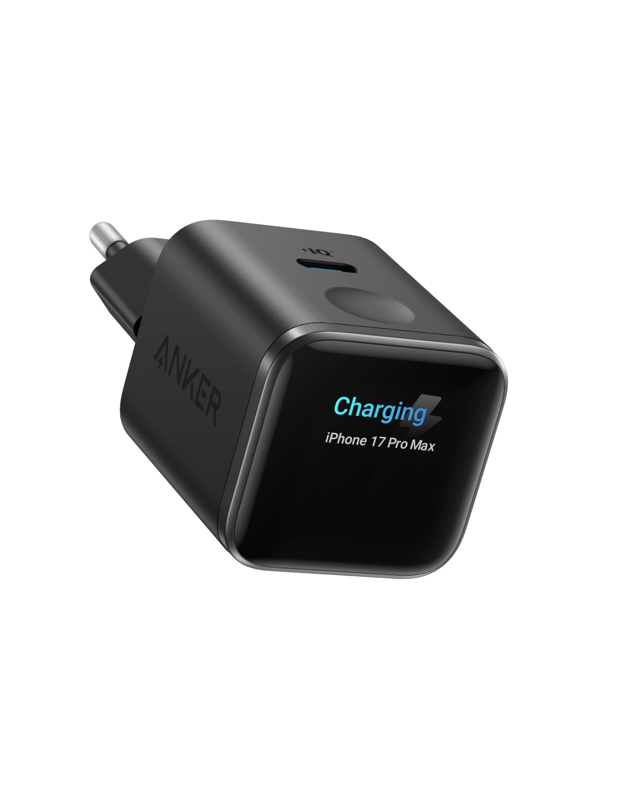 Anker Smart Ladegerät, Anker Nano 45W USB C Ladegerät mit Display und intelligenter Erkennung, integriertem Schonmodus, kompaktes GaN Schnellladegerät für iPhone 17/16/15 Serie, iPad, MacBook