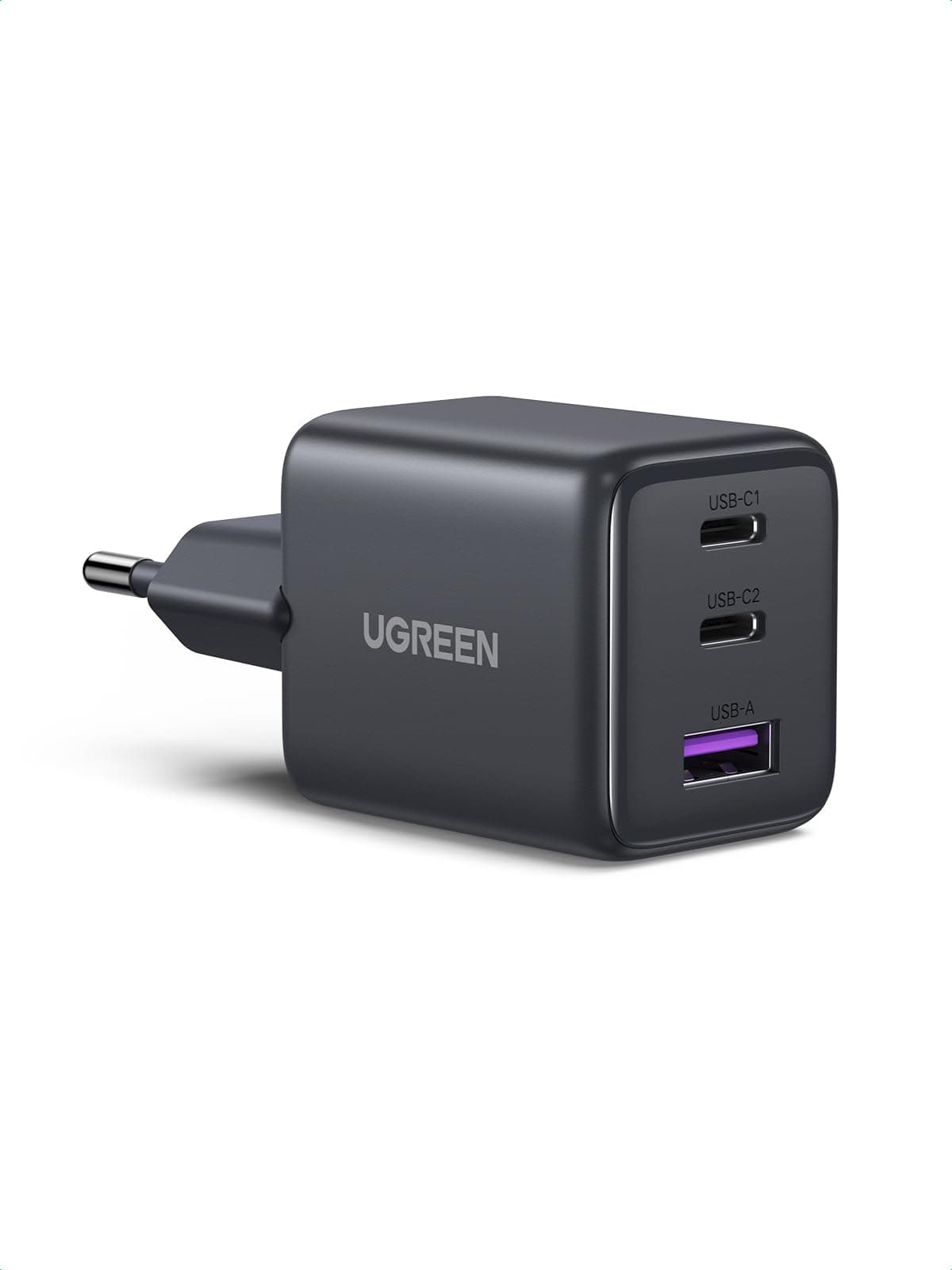 UGREEN USB C Ladegerät 30W 3-Port GaN II Netzteil PD Schnellladegerät Kompatibel mit iPhone 17, 17 Pro Max, Air, 16, 15, 14, 13, 12, iPad, Galaxy S25, S24, S23, Pixel 9 (Schwarz)