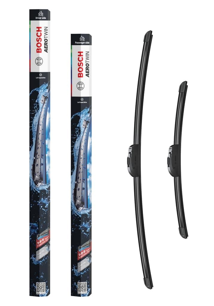 Bosch eAR653S - Balais d'essuie–glace Aerotwin - Longueur : 650/400 mm - 1 paire de balais avant - emballage adapté e-commerce