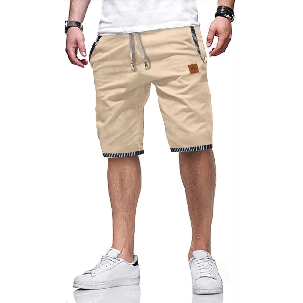 ZOXOZ Pantalones Cortos Hombre Algodon Verano Shorts con Bolsillos
