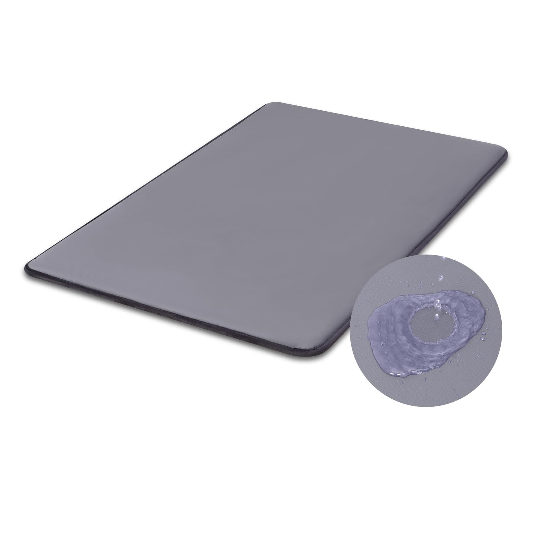 Favodormir Cuccia Cane Taglia Grande Impermeabile,105x70cm,Cuccia per Cani in Pelle Artificiale, Facile da pulire,Letto per Cani Portatile & Compatto,Tappetino Cane Per Interno & Viaggio,Grigio