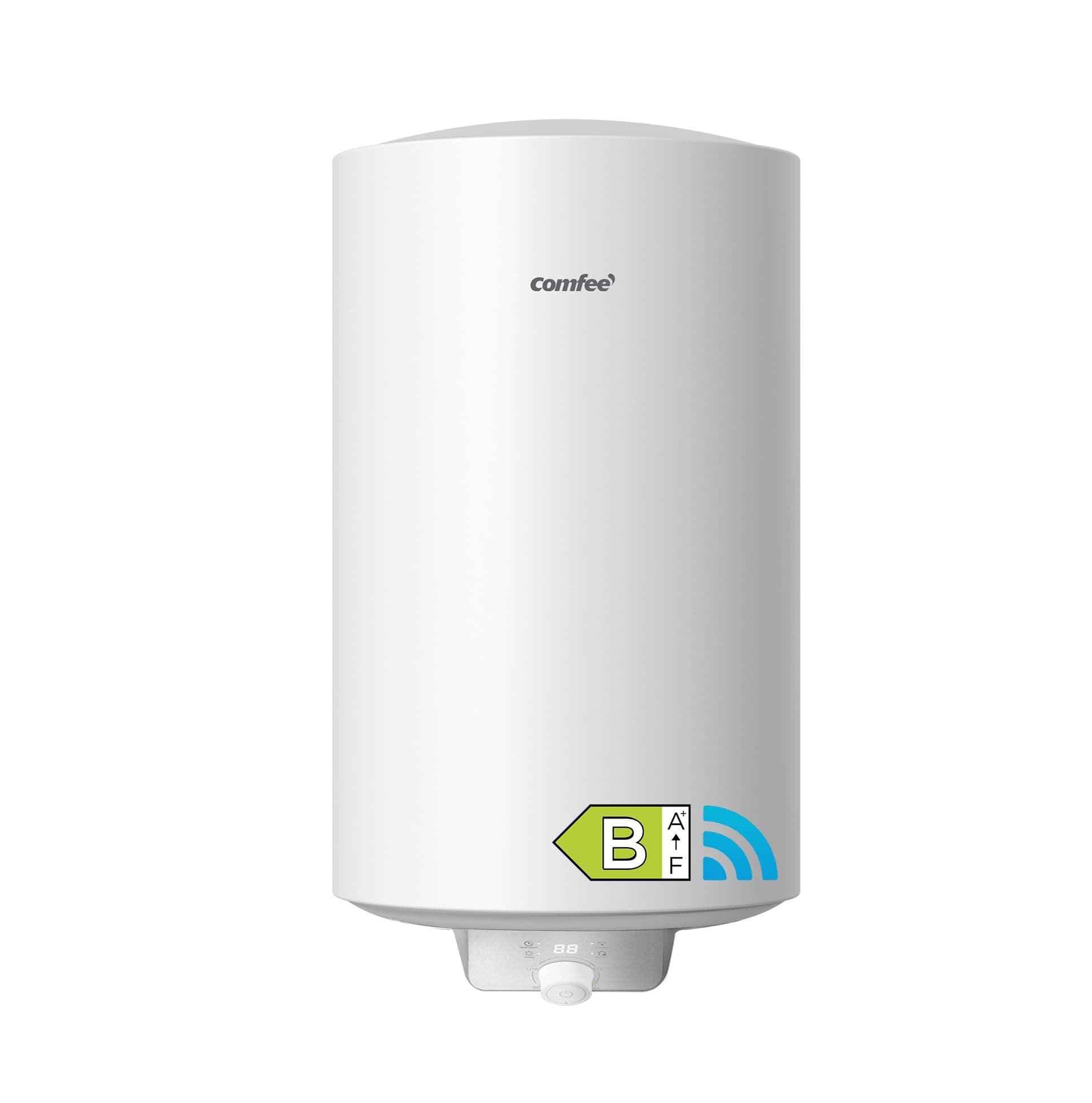 COMFEE' D50-15EFG Calentador de agua eléctrico mural de Accumolo 50 L Sobre fregadero de acumulación Compacto fácil de instalar, Blanco