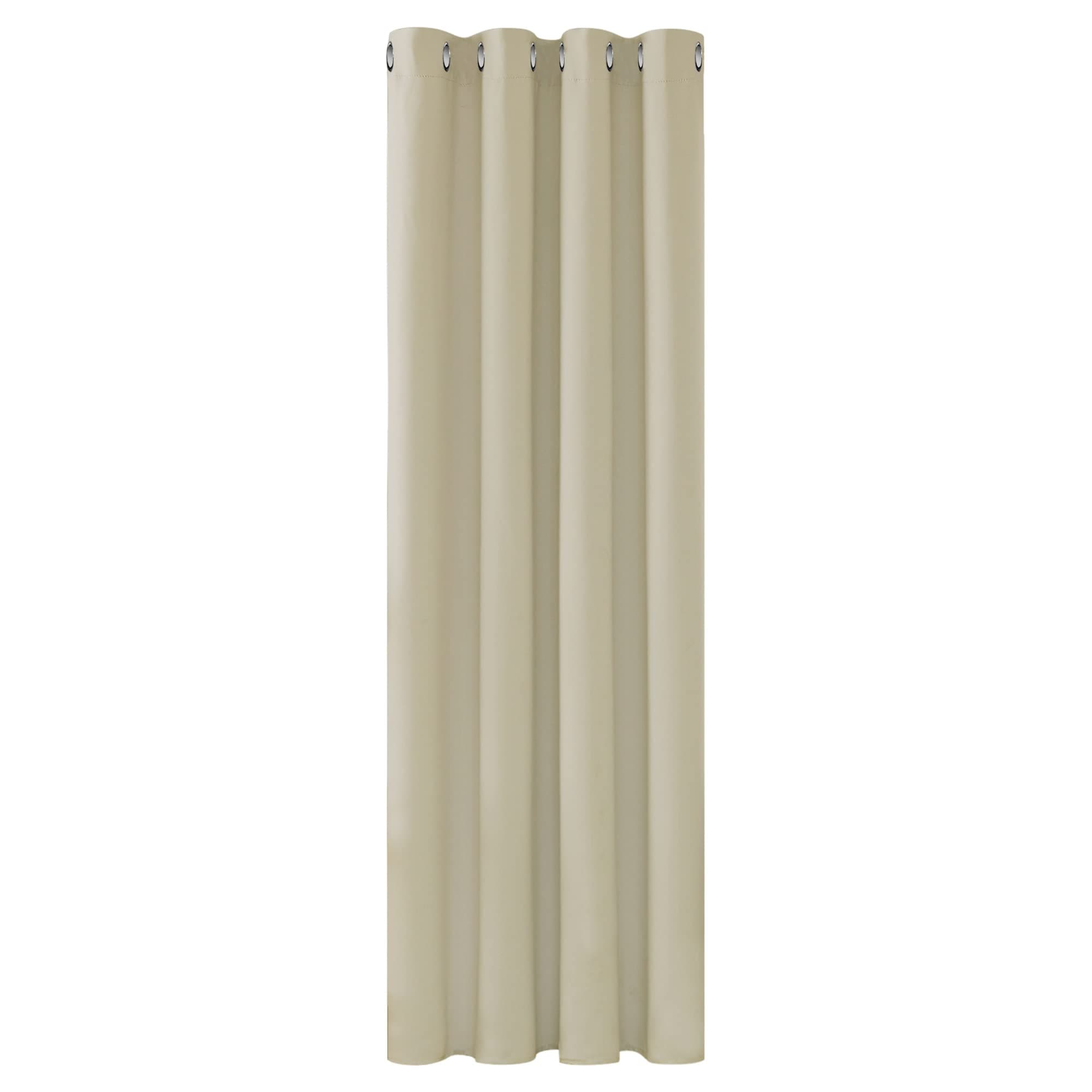 Deconovo Tenda Oscurante per Interni 160 CM Altezza, Termica Isolante con Anelli per Camera da Letto Moderna 1 Pannello, 132x160 CM, Beige Scuro