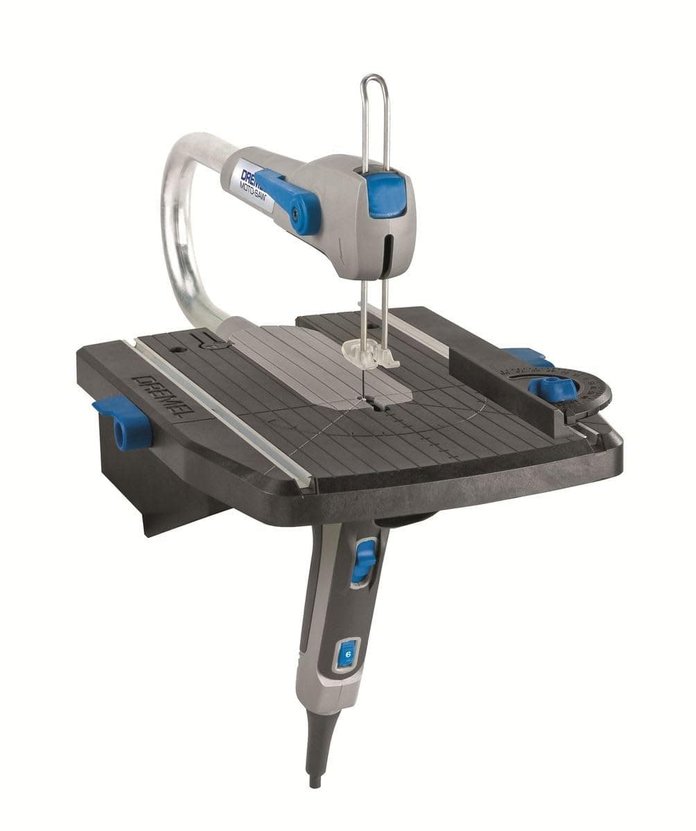 Dremel MS20 Moto-Saw, Scie à chantourner compacte 2 en 1 avec table intégrée (70 W), 1 accessoire et 5 lames