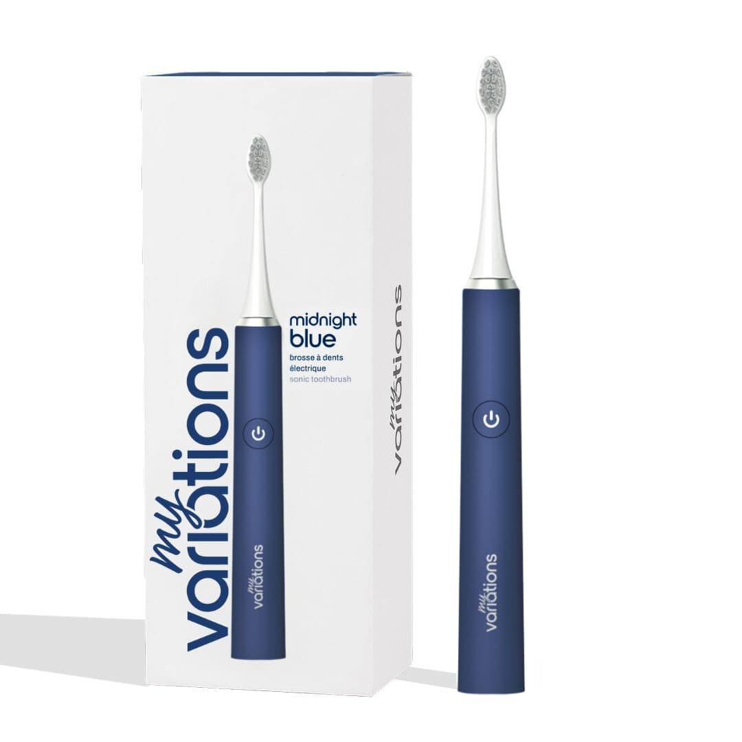 My Variations ® - Brosse à Dents Électrique - Technologie Sonique - 1 Mois d'Autonomie - 5 Modes de Brossage - Minuteur de 2 Min Intégré - Recommandé par les Dentistes - Chargement USB-C - Bleue Nuit