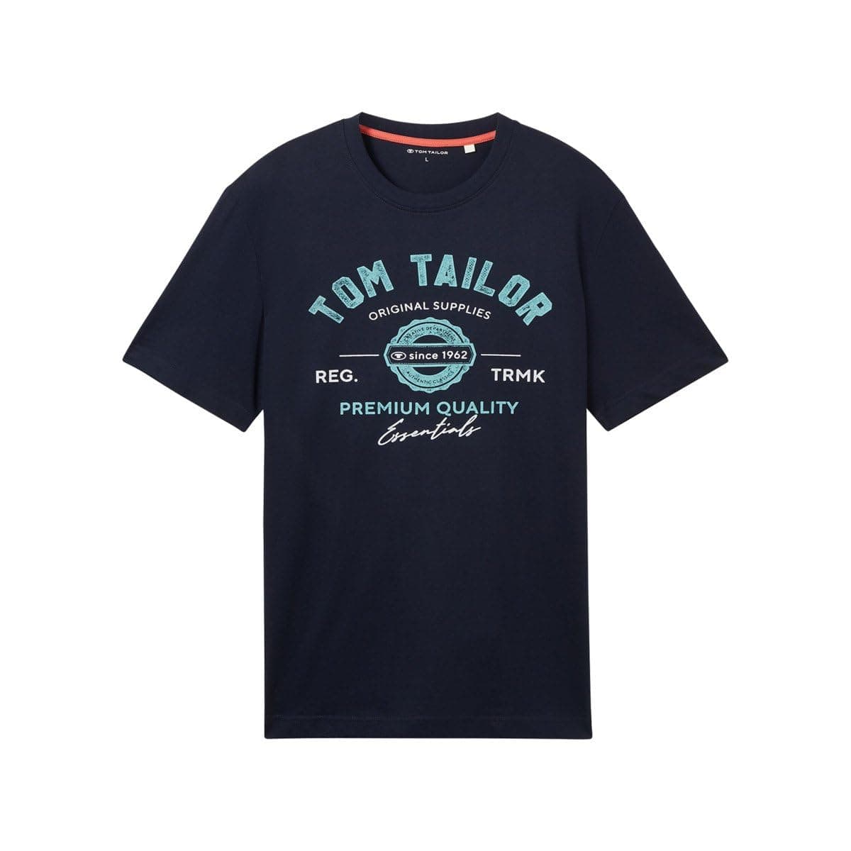 TOM TAILOR Herren T-Shirt aus Baumwolle mit Logo-Print