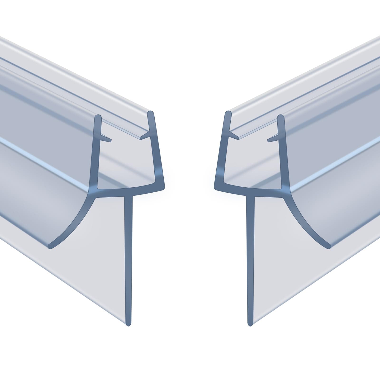 Flintronic Guarnizione Doccia Sottoporta 40cm, Perfetto per Porte in Vetro da 4-6mm, Guarnizione Box Doccia con Bordo in Gomma Extra Spesso, Prova di Perdite -per Tutti i Tipi di Doccia(2 Pezzi)