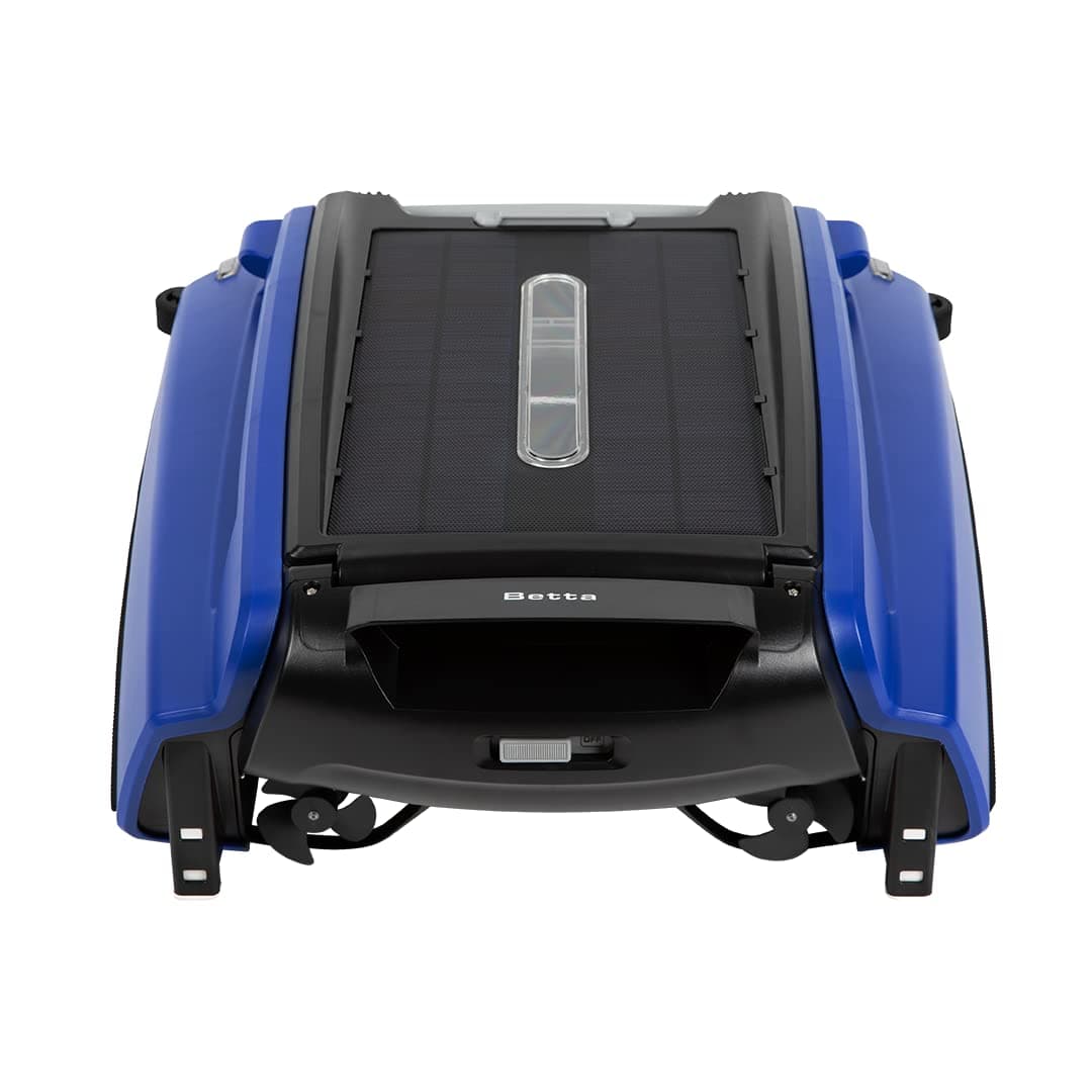 Betta SE Robot Skimmer de Piscina Solar - Limpiador Automático de Superficie, Batería de 30h, Motores Resistentes a Sal y Cloro, Evitación de Obstáculos, Limpieza 24/7 (Azul)