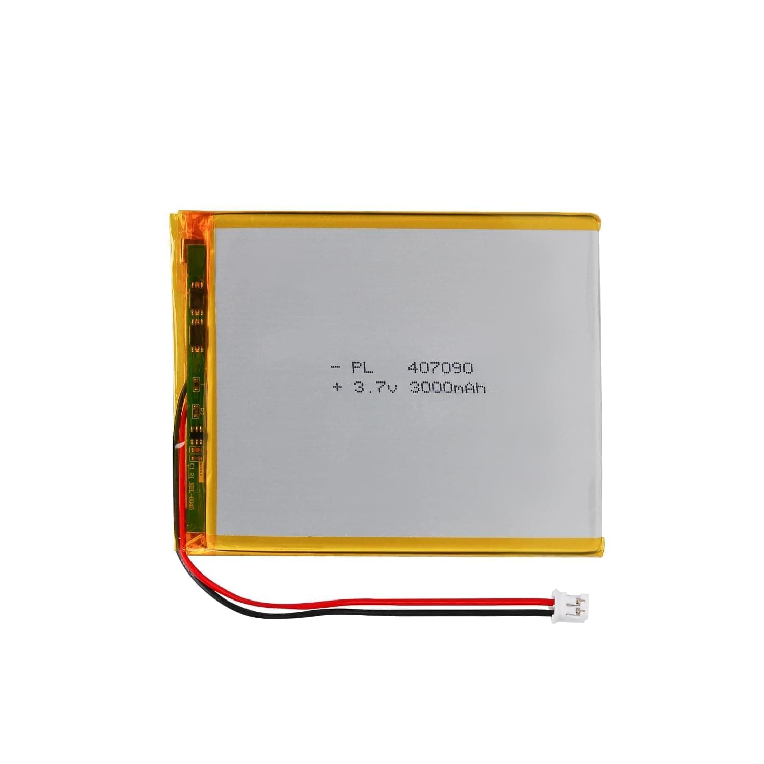 Batterie Lipo 3,7 V, 3000 mAh 407090 Lithium-polymère avec Connexion 2P-PH avec Pas de 2,0 mm