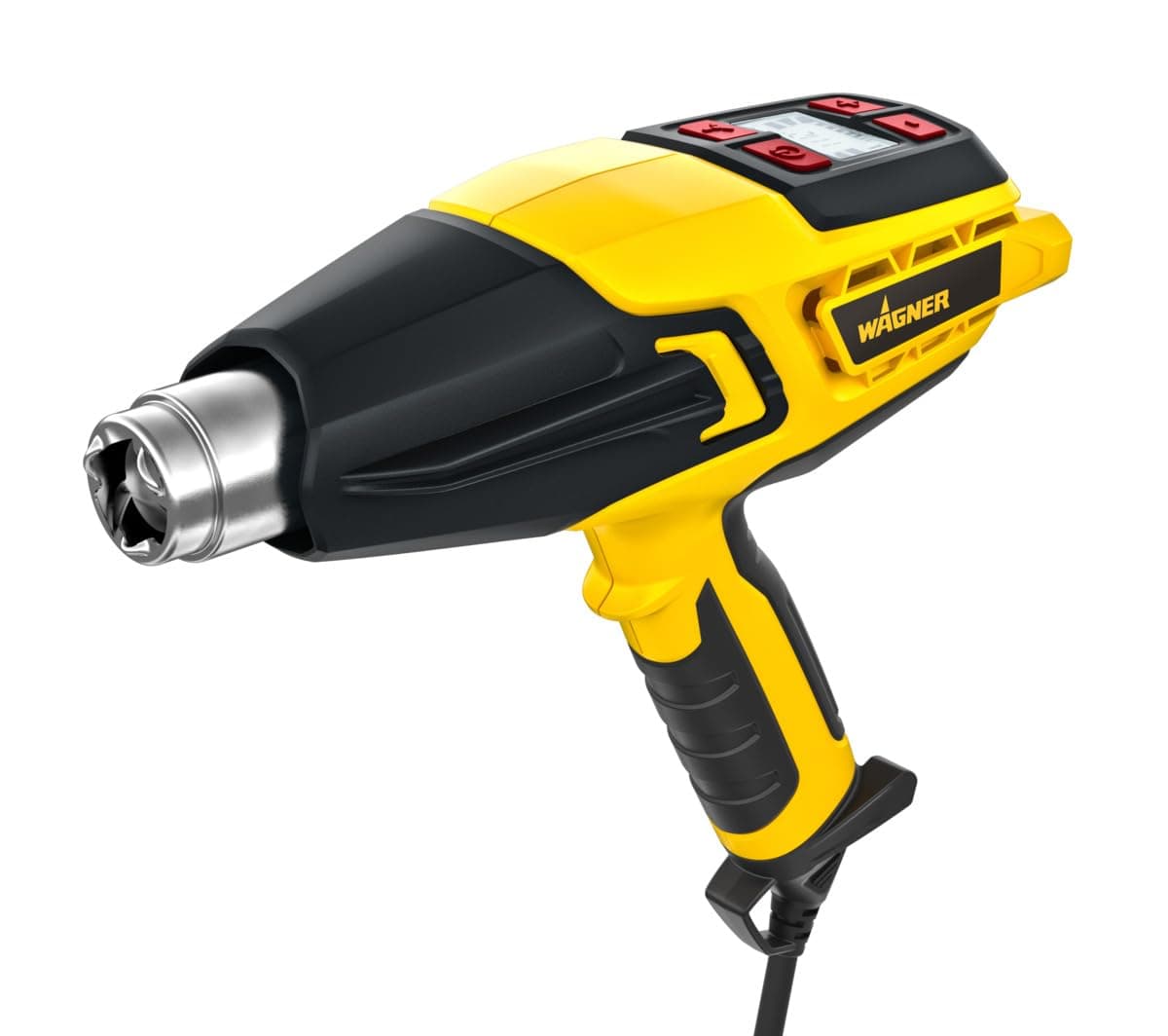 WAGNER Pistola de Aire Caliente FURNO 750 - MAX.630°C, 2000 W, Mango ergonómico Incl. Boquilla de Chorro, Reflector, centrado, Chorro Ancho, rascador de Pintura y Pantalla LCD