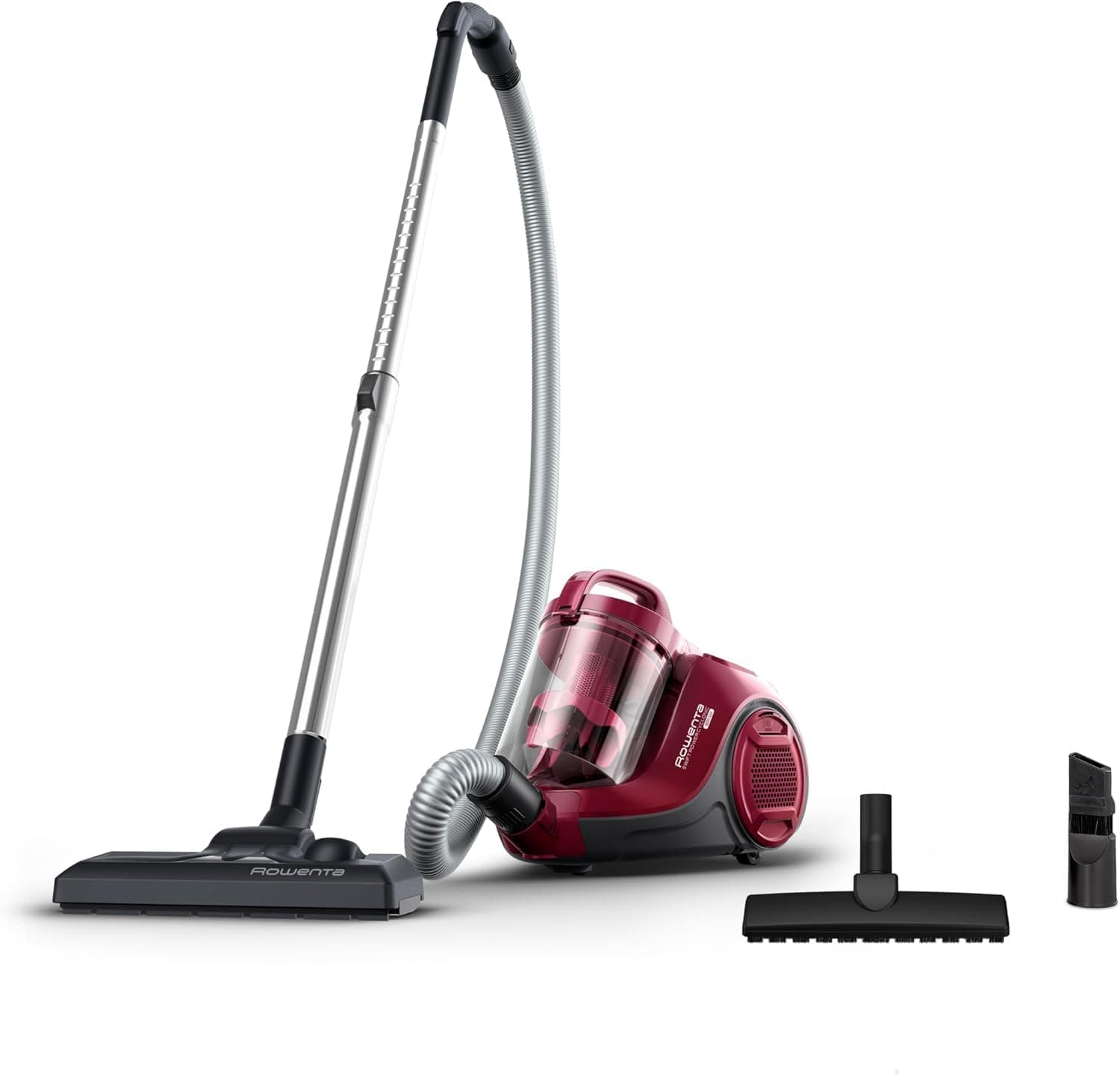 Rowenta Aspiradora Swift Power Cyclonic RO2933 - Aspirador sin bolsa de 750 W para parquet, tecnología ciclónica, cabezal alto rendimiento, motor Effitech, burdeos