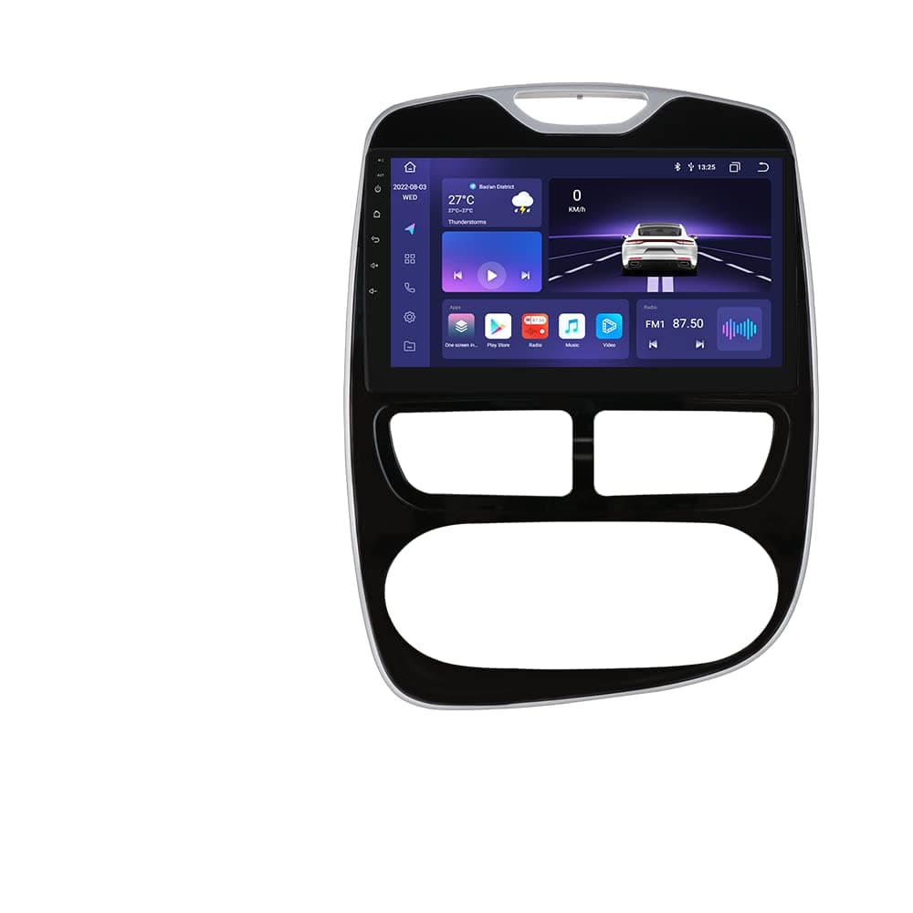 Android 14 Car Radio pour Renault Clio 2012-2019, 8 cœurs 4G 32G GPS Navi pour Renault Clio Radio de Voiture sans Fil Android Car Bluetooth Dab WiFi 4G Mirror Link entrée caméra arrière Avant FM