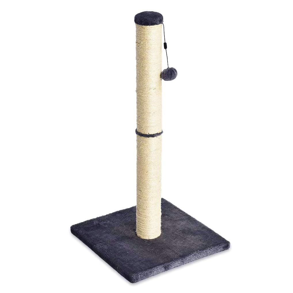 Amazon Basics Arbre à chat d'intérieur standard avec jouet suspendu, gris, 80 cm