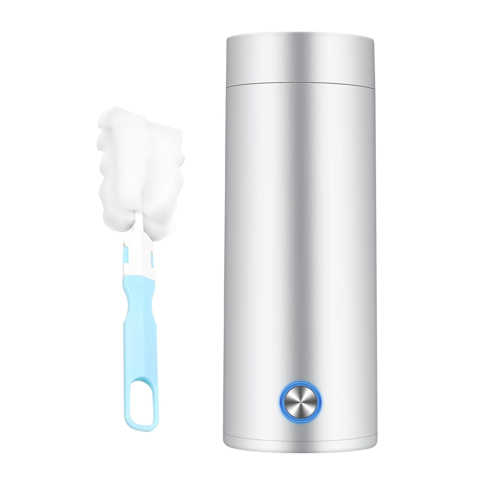 Mkitnvy Bollitore da Viaggio,400 ml Bollitore da Viaggio Bollitore,elettrico portatile da viaggio,teiera da viaggio in acciaio inox,per la preparazione di tè, caffè e latte per bambini