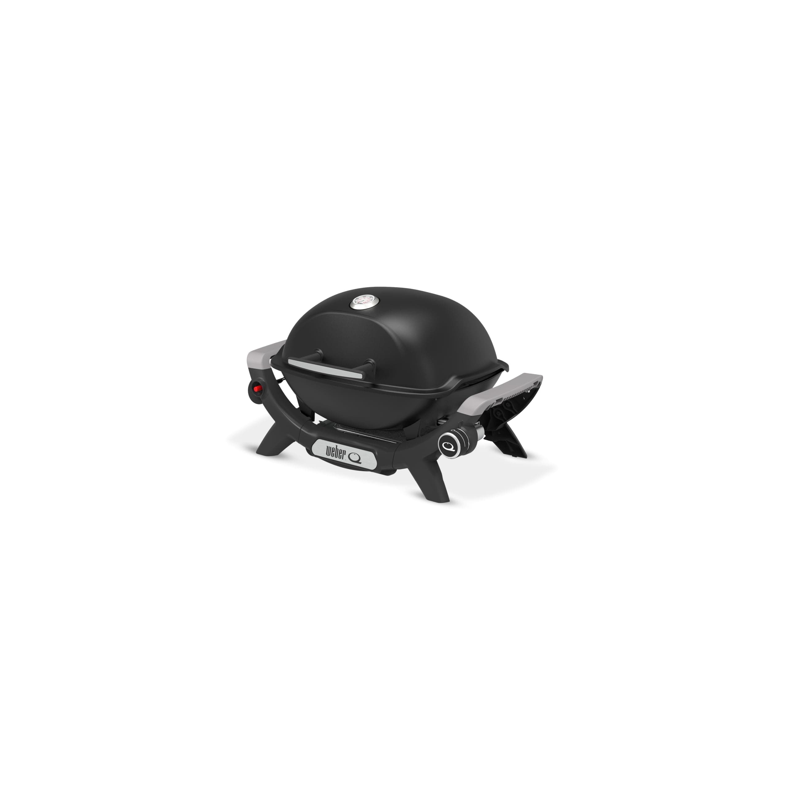 Weber Q 1100N barbecue a gas, 42 x 31 cm superficie di cottura, barbecue portatile, 1 bruciatore, griglia in ghisa smaltata a due pezzi, coperchio e corpo in alluminio pressofuso - Nero (1501925)