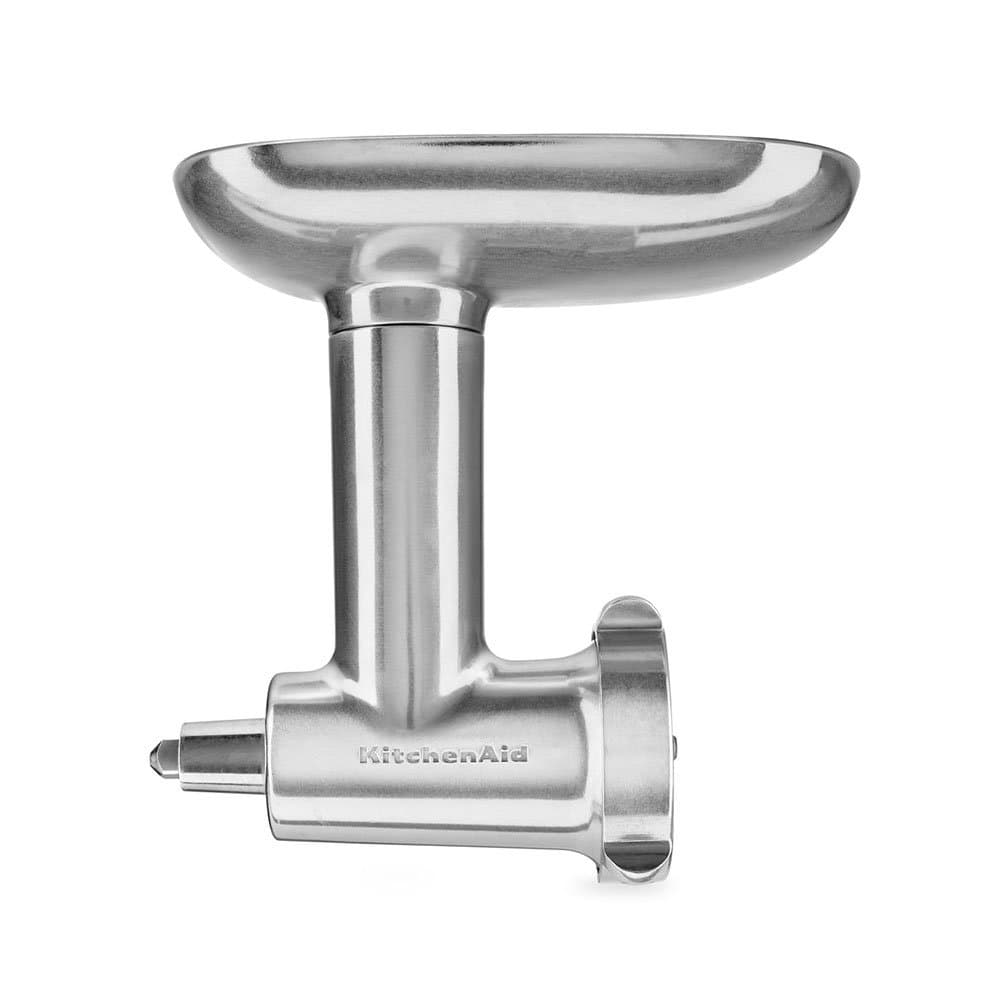 KitchenAid Accessoires - 5KSMMGA - Hachoir à Viande pour KitchenAid Robot Pâtissier - Poussoir à Saucisse Inclut - Hachoir à Légume - Inox