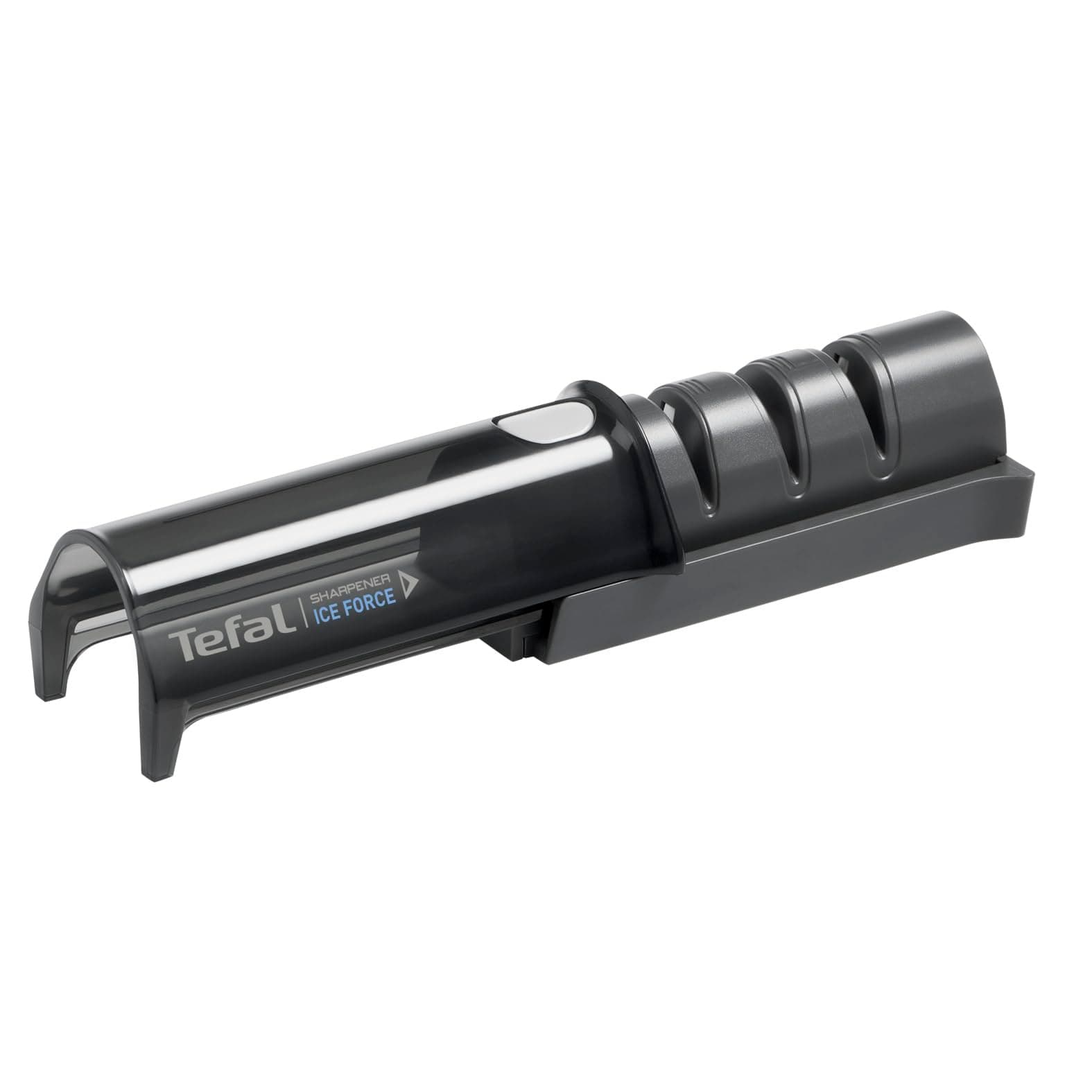 Tefal Ice Force Messerschärfer, 3-Schritte-Schleifprozess, nachschärfen + ausbessern, gut für Edelstahlmesser, platzsparende Aufbewahrung, japanische Keramikschleifscheibe, Schwarz, K26505