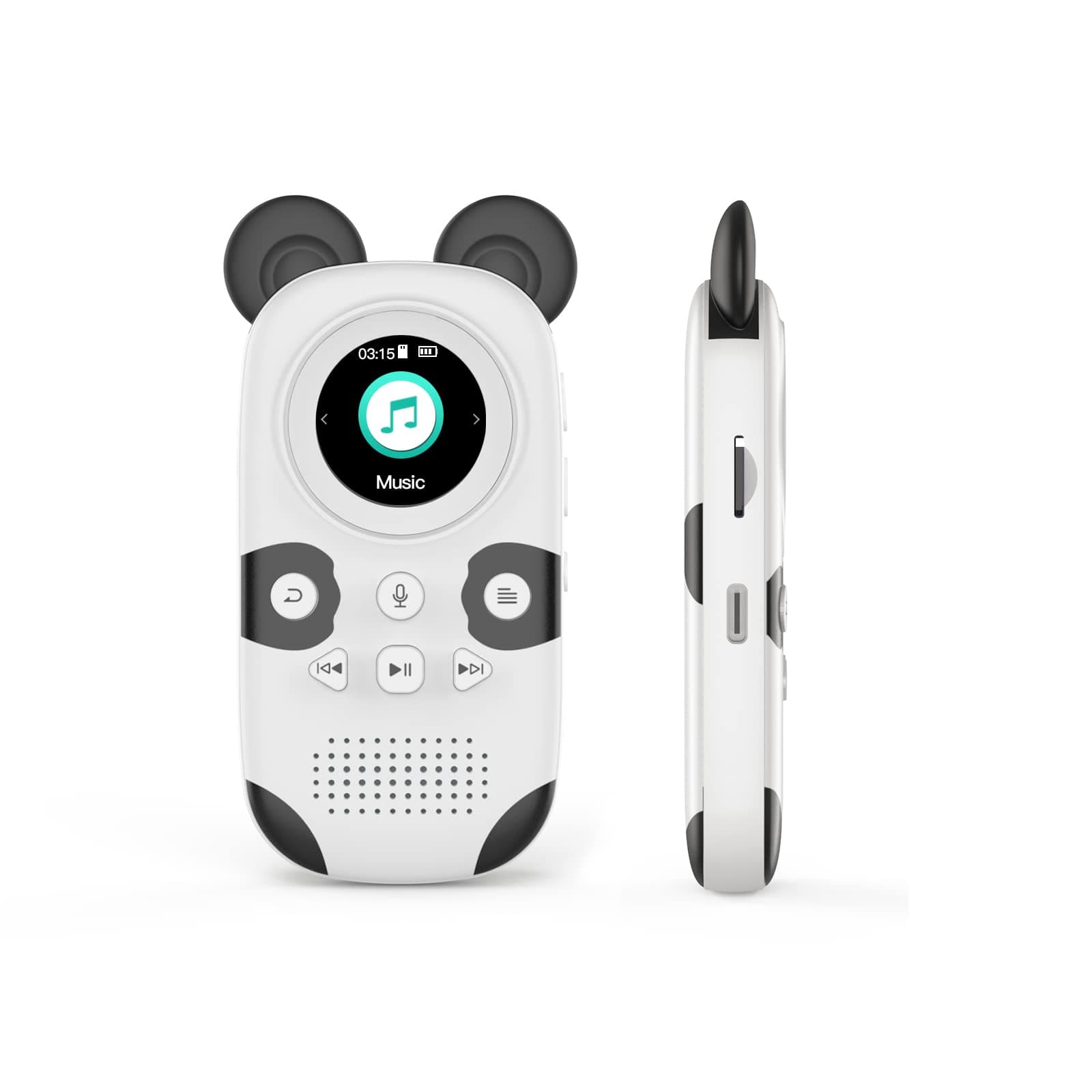 Lettore MP3 da 64 GB per bambini Bluetooth 5.0 con altoparlante per cuffie Supporta radio FM, sveglia, registrazione con un solo tasto, funzione cronometro
