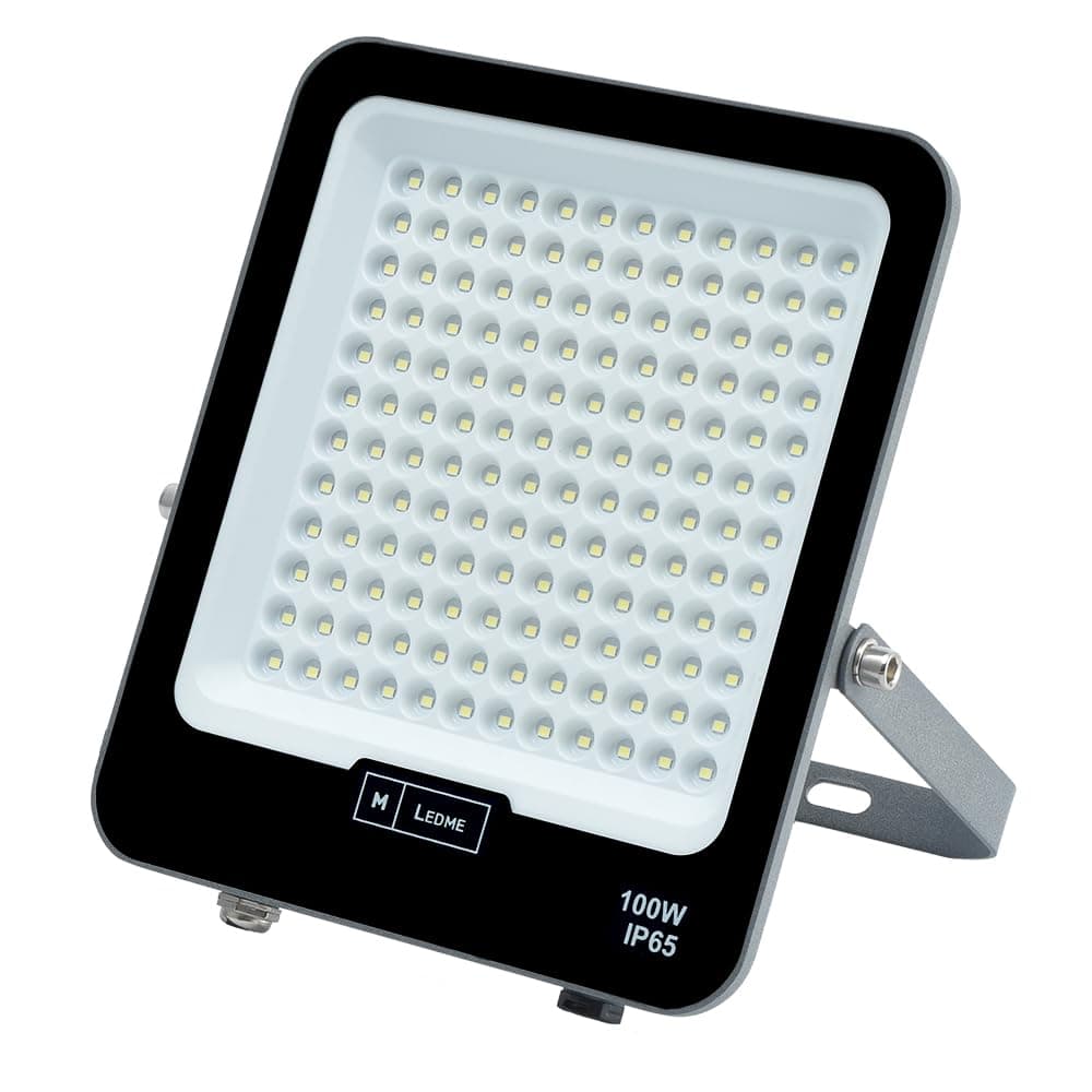 M Ledme - Foco Proyector Led Napoli Plus 100W, 12.000 lumen, IP65 Regulable, Color Luz fría (6000k), Iluminación exterior, De uso para jardín, patios, parking, hotel, naves etc.