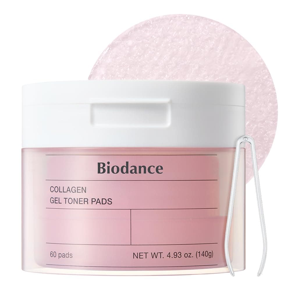 Biodance Collagen Real Gel Toner Pads - Discos Tónicos para Elasticidad y Poros - Almohadillas Suaves con Colágeno Hidrolizado - Cosmética Coreana - 60 Unidades (140g)