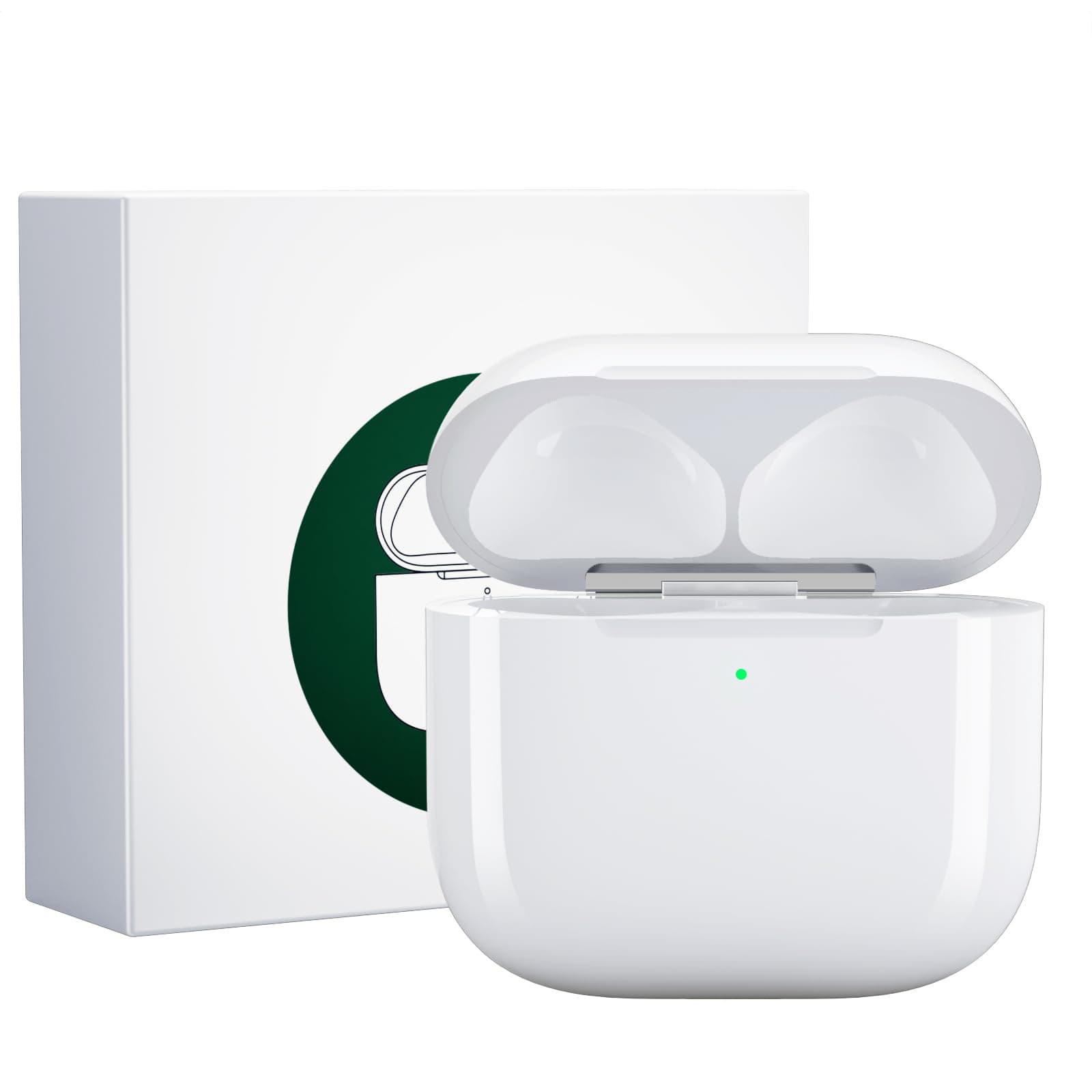 Custodia di Ricarica Wireless Sostitutiva Compatibile con AirPods 4 Generazione, Custodia di Ricarica da 450 mAh con Pulsante di Sincronizzazione, Ricarica Cablata e Wireless